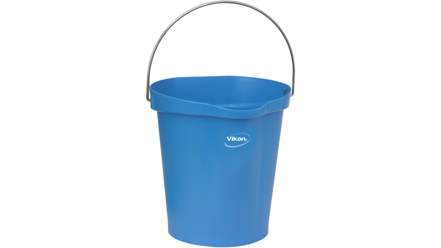 12L Plastic Blue Bucket With Handle