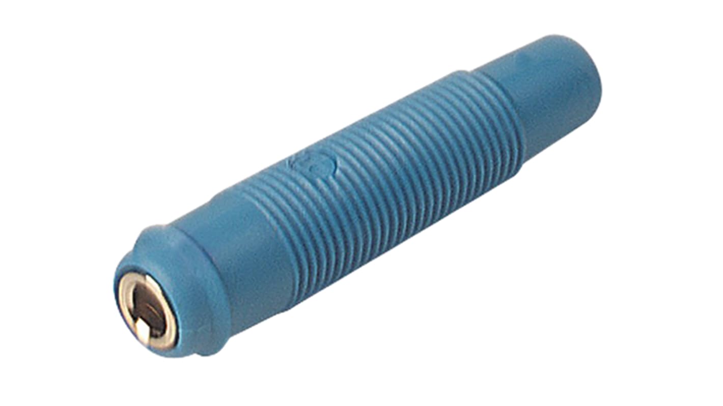 Hirschmann Test & Measurement Blue Female Banana Socket, 4 mm Connector, Solder Termination, 16A, 30 V ac, 60V dc,