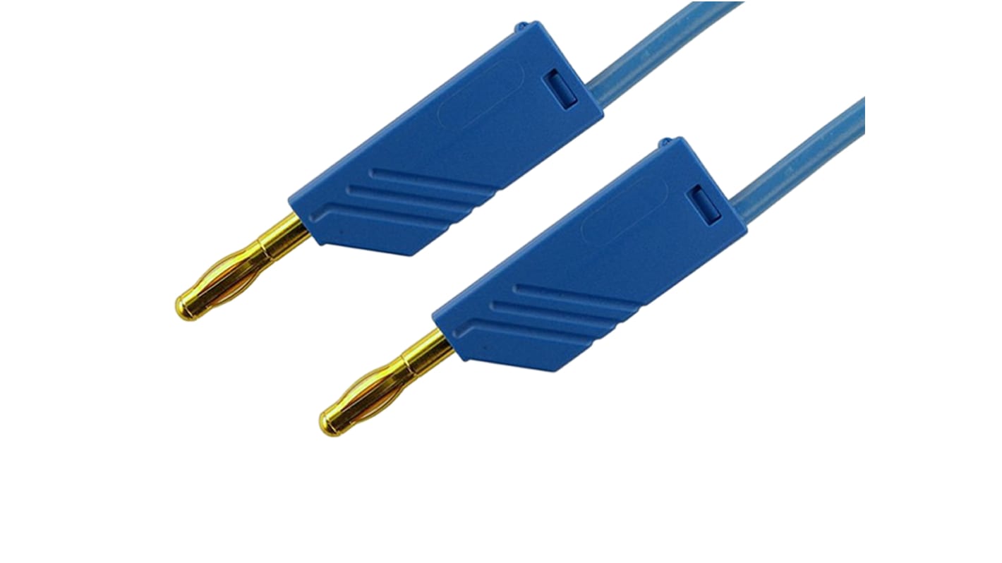 Hirschmann Test & Measurement, 32A, 30 V ac, 60V dc, Blue, 250mm Lead Length