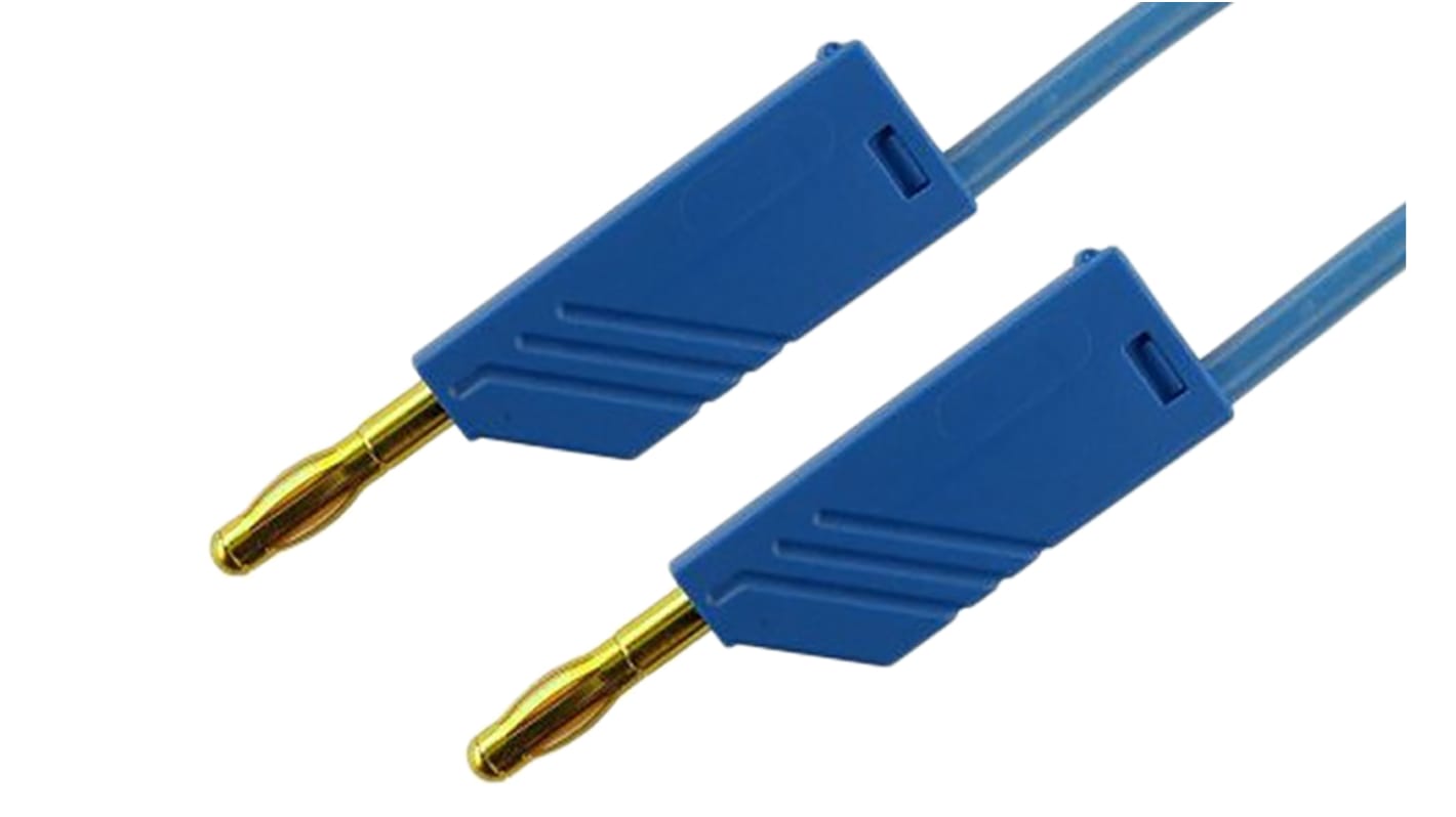 Hirschmann Test & Measurement, 32A, 30 V ac, 60V dc, Blue, 500mm Lead Length