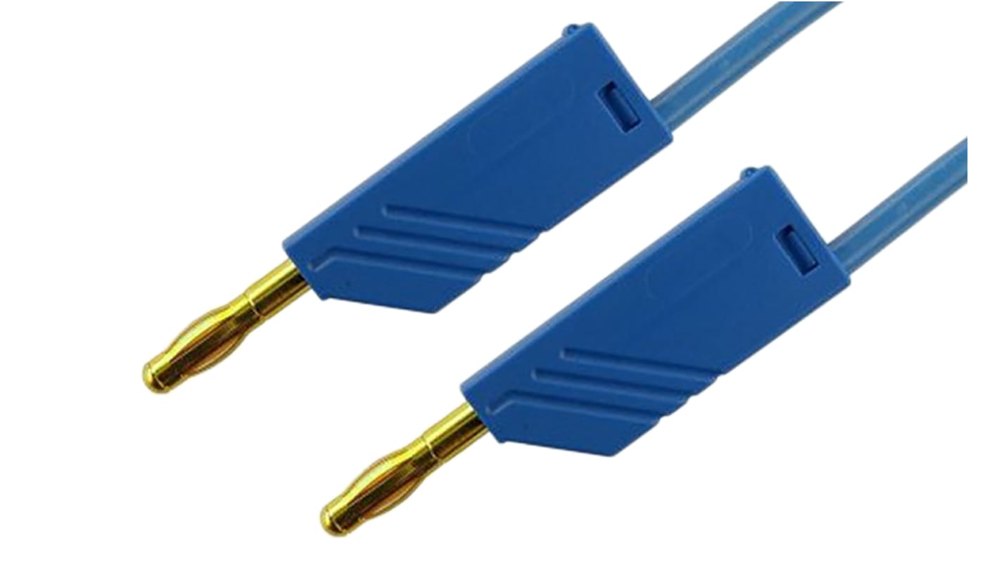 Hirschmann Test & Measurement, 32A, 30 V ac, 60V dc, Blue, 1m Lead Length