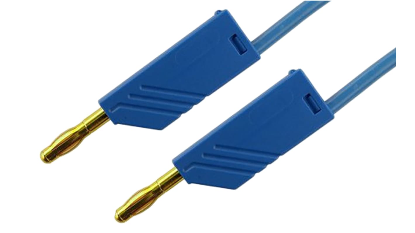 Hirschmann Test & Measurement, 32A, 30 V ac, 60V dc, Blue, 2m Lead Length