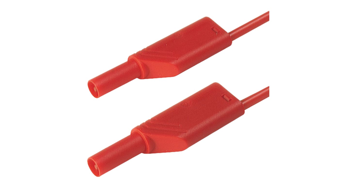 Hirschmann Test & Measurement, 32A, 1000V ac/dc, Red, 250mm Lead Length