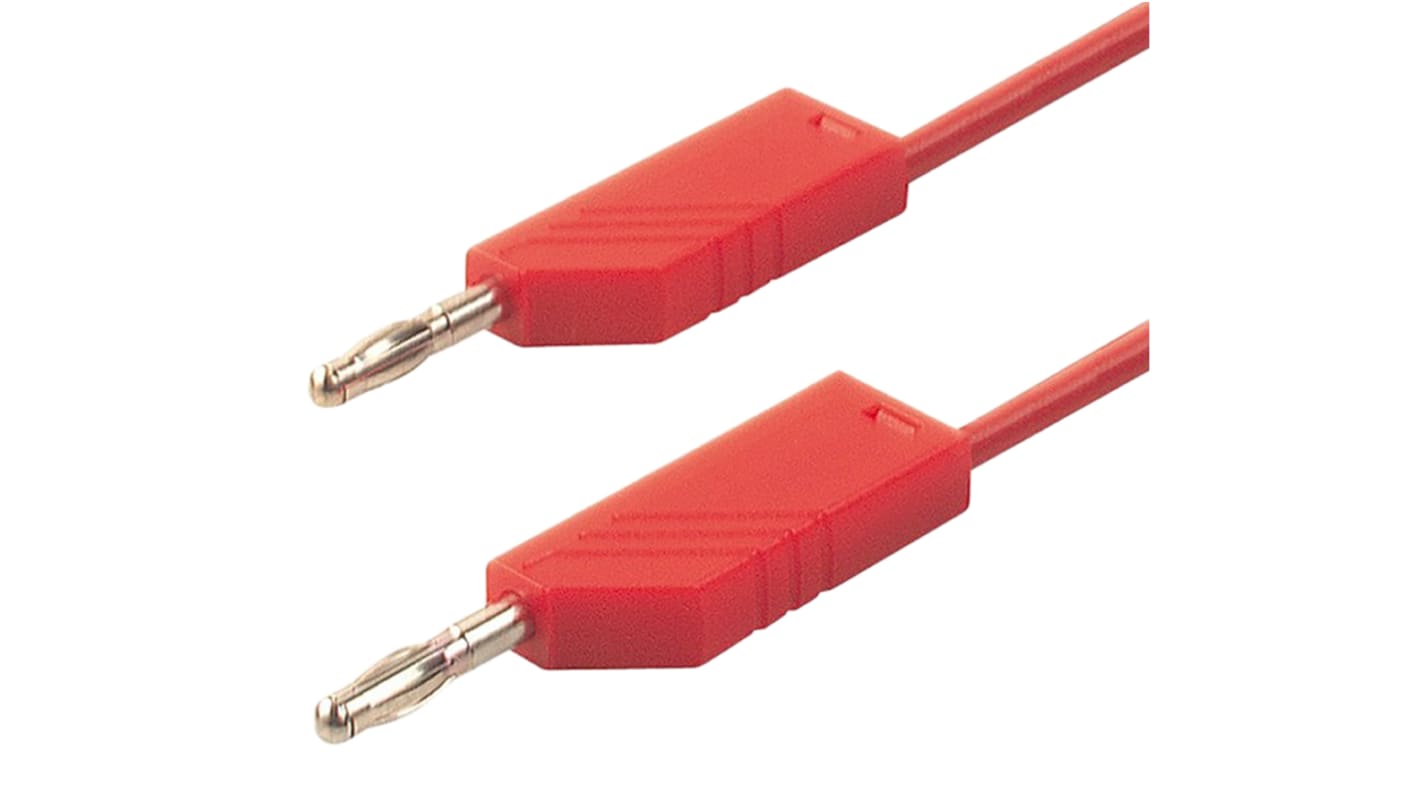 Hirschmann Test & Measurement, 32A, 30 V ac, 60V dc, Red, 1.5m Lead Length