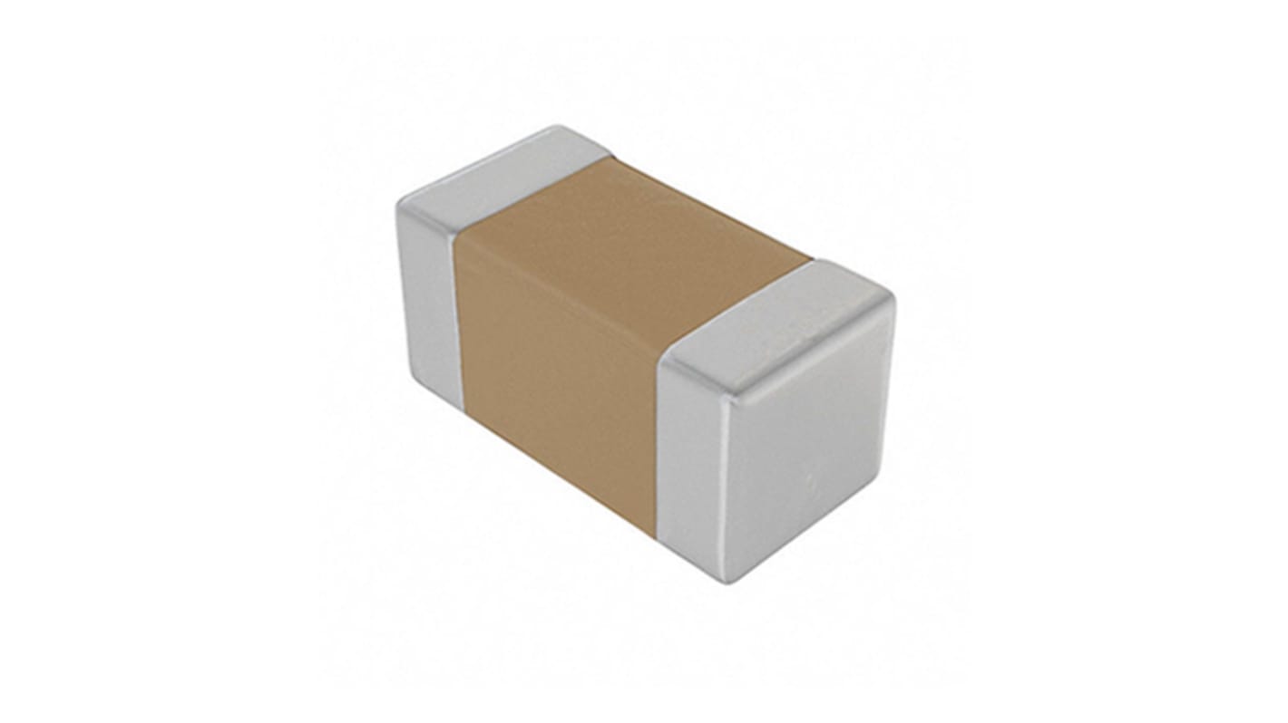 KEMET 10pF Multilayer Ceramic Capacitor MLCC, 50V dc V, ±0.25pF , SMD