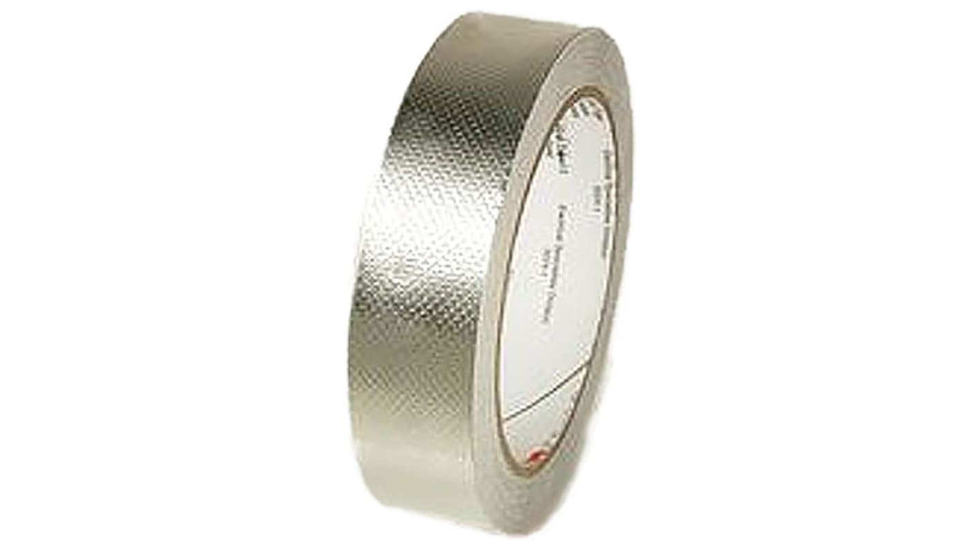 3M 镀锡铜带 金属胶带, 25mm宽 x 16m长, 0.04mm箔厚, 0.10mm总厚, 耐热+130°C, 1345