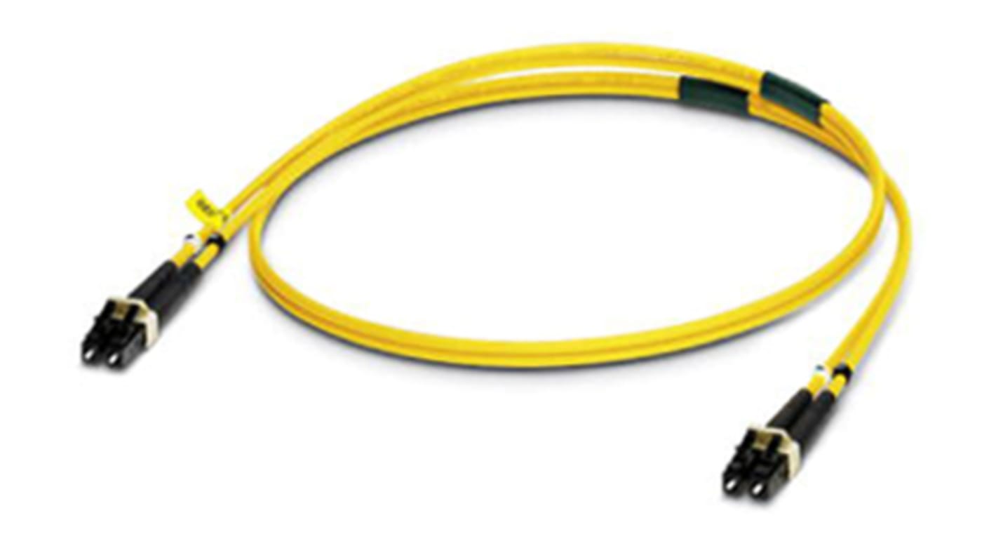 Phoenix Contact OS2 Single Mode OS2 Fibre Optic Cable, 9/125μm, Yellow, 1m