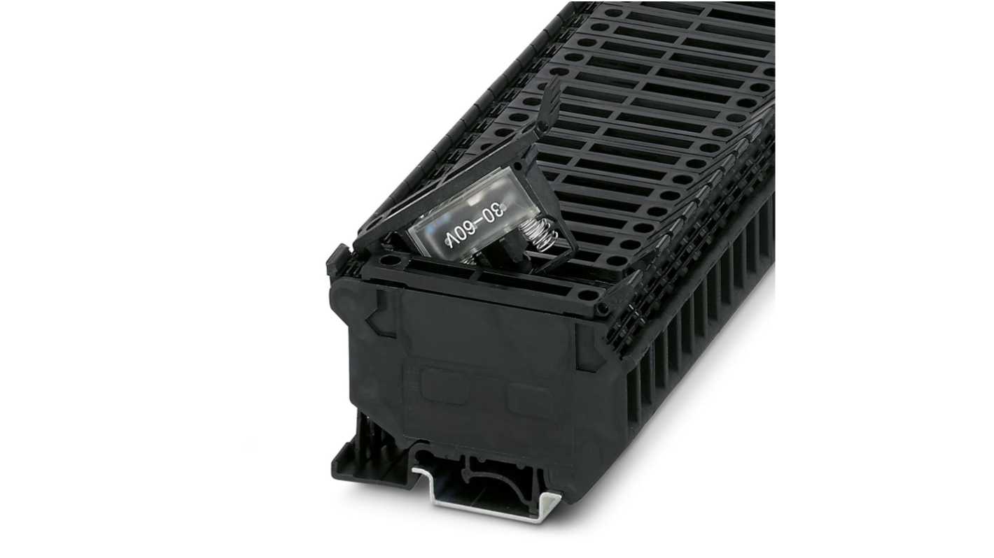 Phoenix Contact 3004139 UK5-HESILED 60 Series Black, 1-Level, Screw Termination, Fused