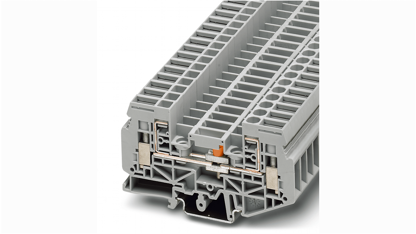 Phoenix Contact 3026272 URTK 6 Series Grey, 0.5 → 10mm², Single-Level, Screw Termination
