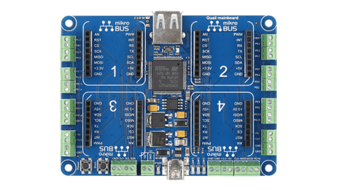 MikroElektronika 評価ボード, 開発 ボード, Quail Board, MCU, MIKROE-1793