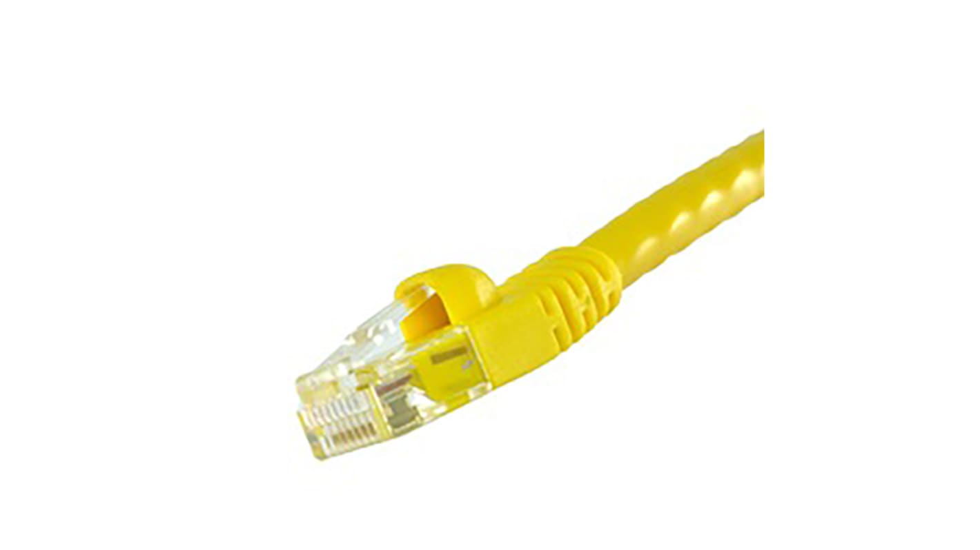 Cinch Connectors73, 2.1m Cat6, Yellow, U/UTP, Terminated PVC Sheath