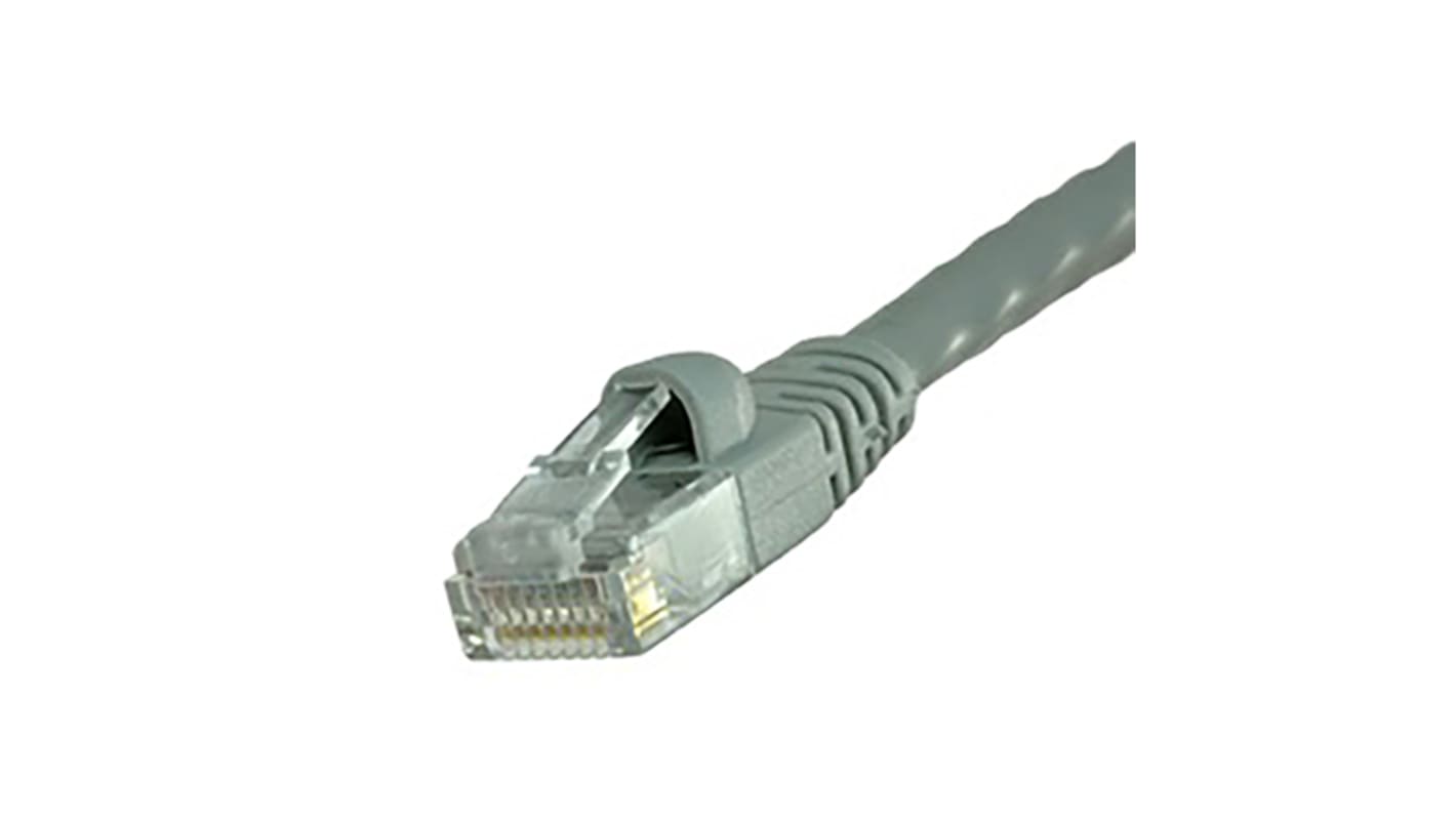 Cinch 73 Ethernetkabel Cat.6, 7.6m, Grau Patchkabel, A RJ45 U/UTP Stecker, B RJ45, PVC