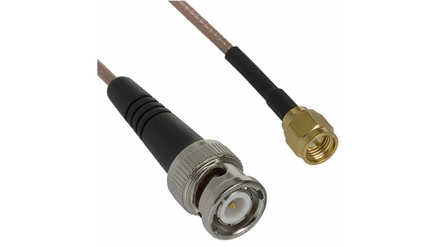 Cinch 415 Series Male SMA to Male BNC Coaxial Cable, 914.4mm, RG316 Coaxial, Terminated