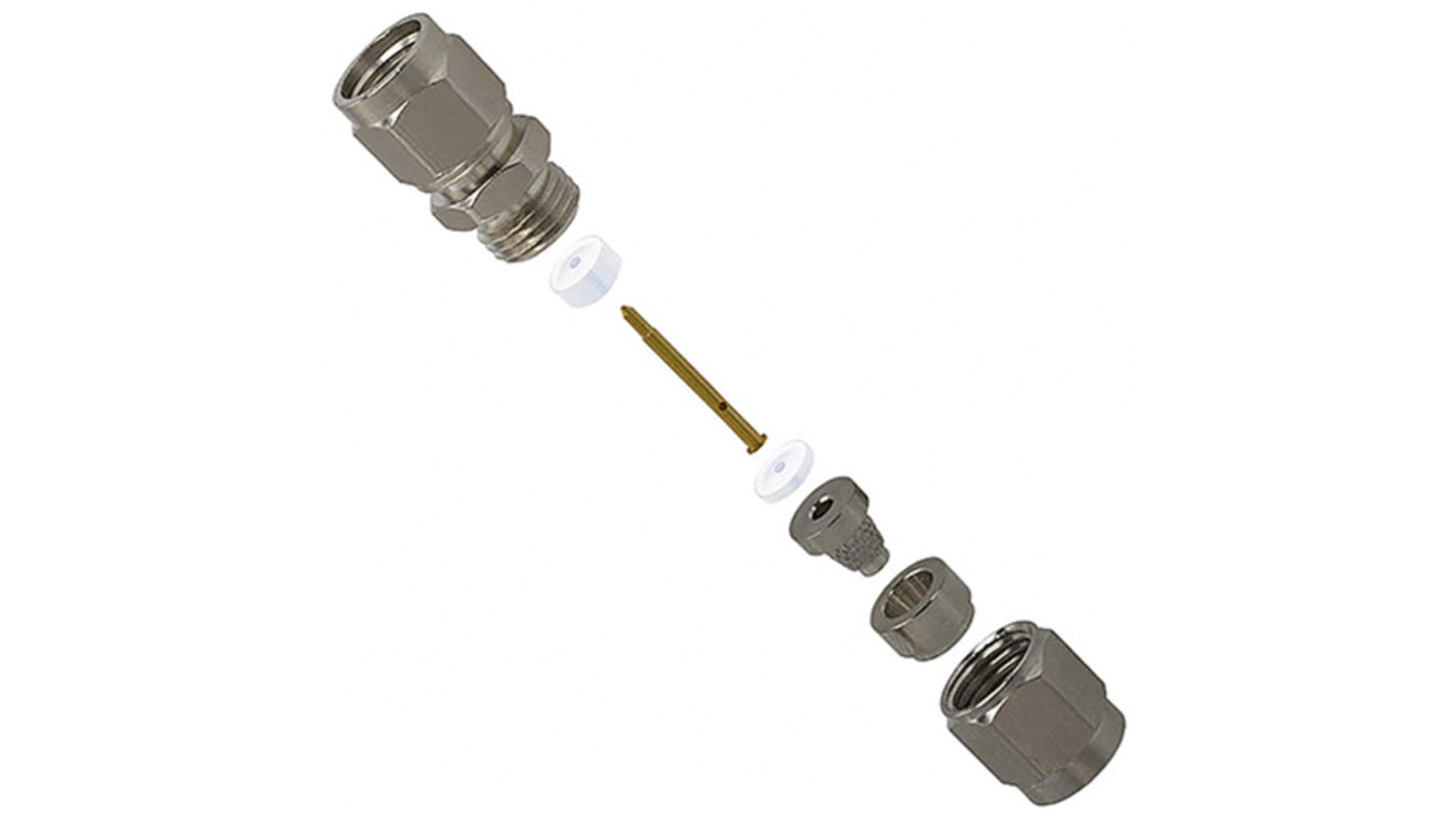 Cinch Connectors SMA Series, Plug Cable Mount SMA Connector, 50Ω, Solder Termination, Straight Body