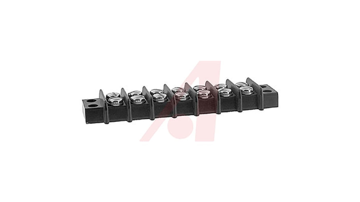 Cinch Barrier Strip, 7 Contact, 9.53mm Pitch, 2 Row, 15A, 250 V ac