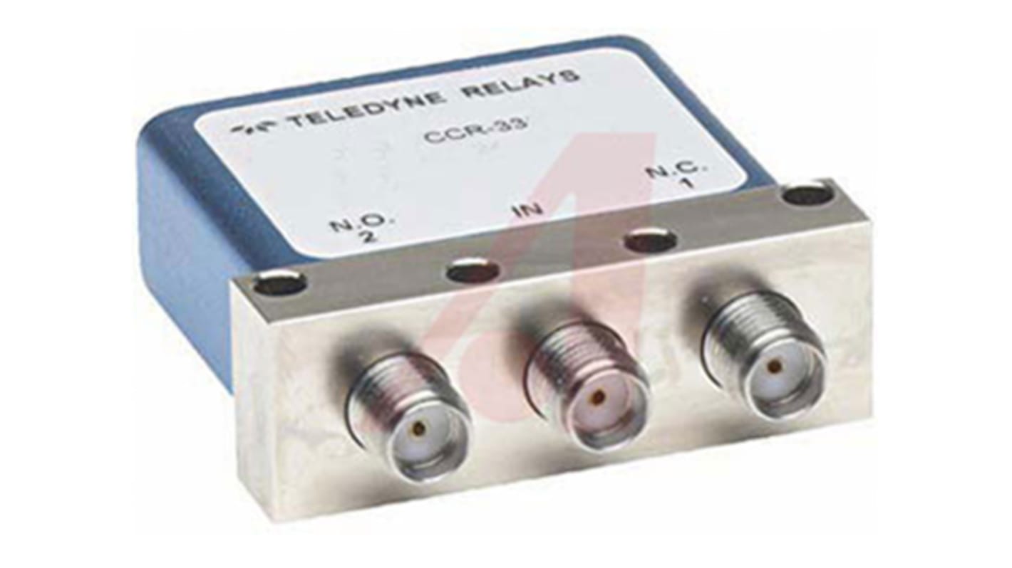 Teledyne RF Switch, SPDT, SMA Female Connector, 18GHz Max, 60dB Isolation, 20ms, 50Ω Output