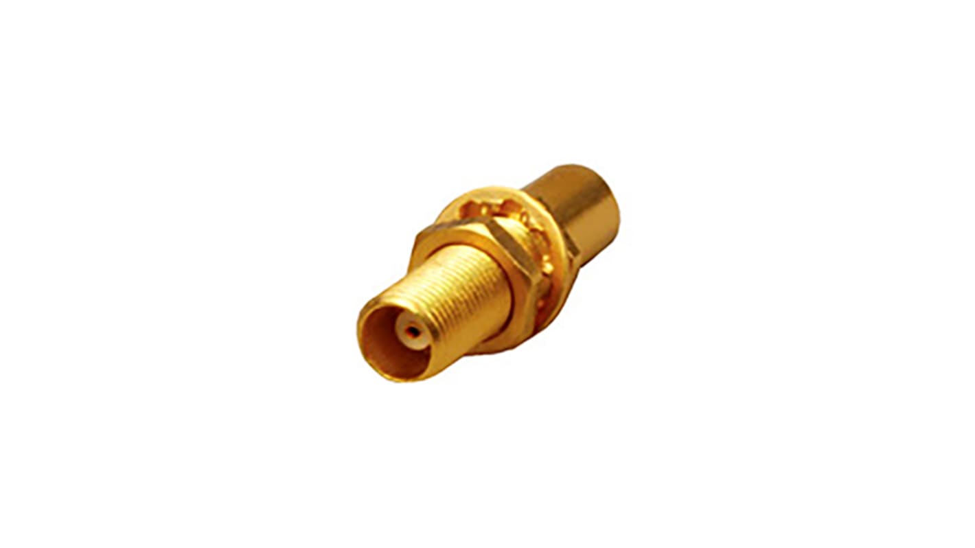 Cinch Connectors Straight 50Ω RF Adapter MCX Socket to Bulkhead Socket 6GHz