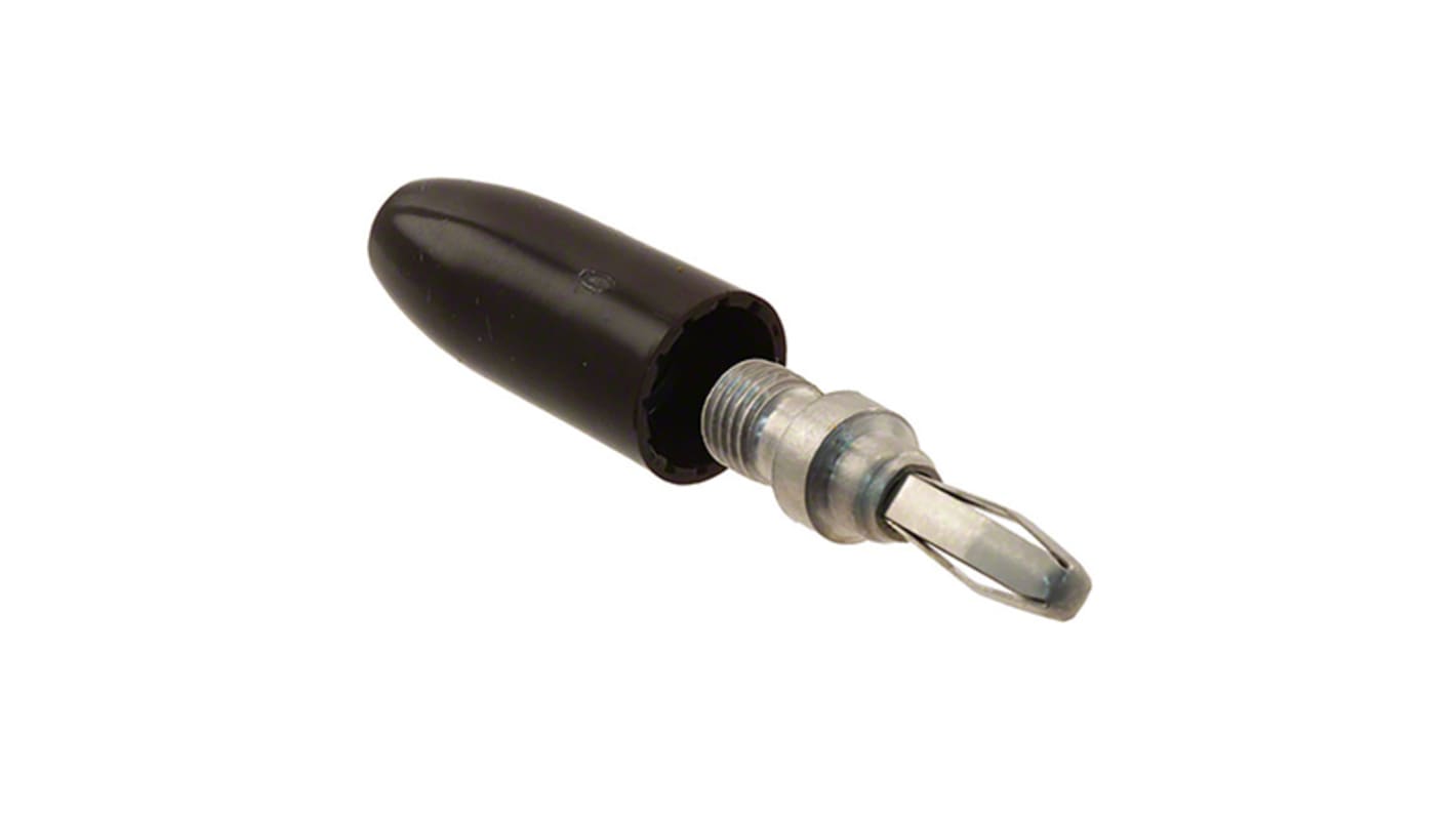 Cinch Connectors Brown Male Banana Plug, 4 mm Connector, Solder Termination, 15A, 1750V, Nickel Plating