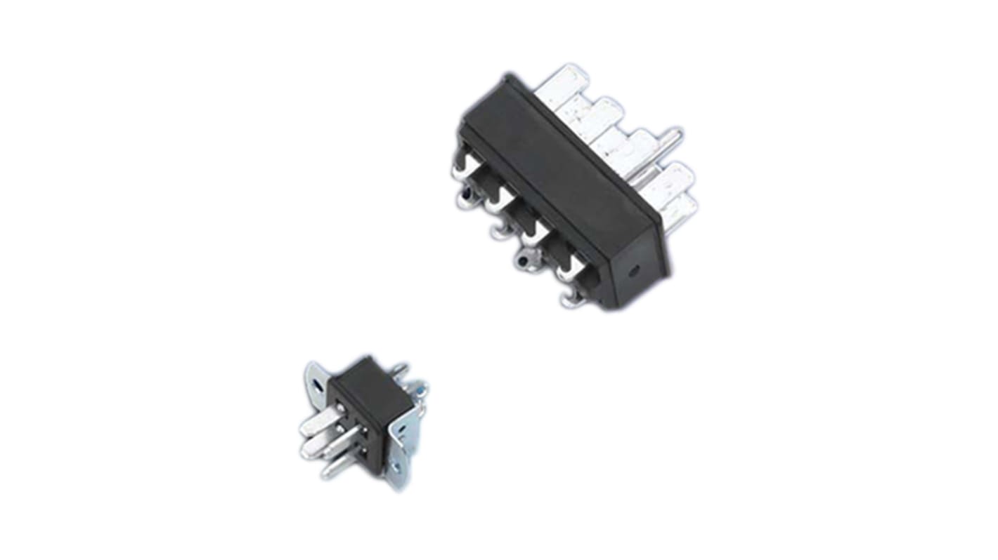 Cinch Connectors, 2400 Black Panel Mount Industrial Power Socket, Rated At 15.0A, 250.0 V