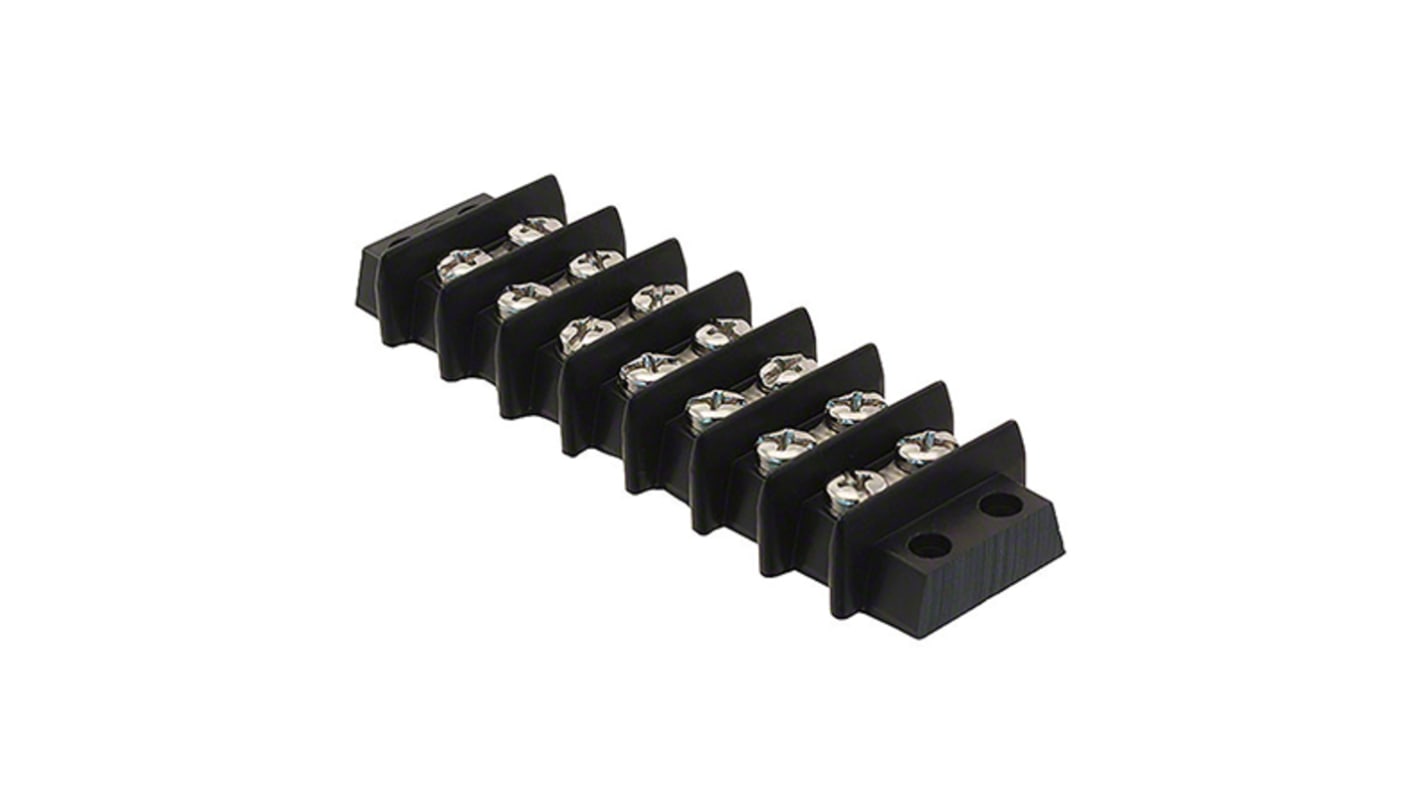 Cinch Connectors Barrier Strip, 7 Contact, 11.13mm Pitch, 2 Row, 20A, 250 V ac