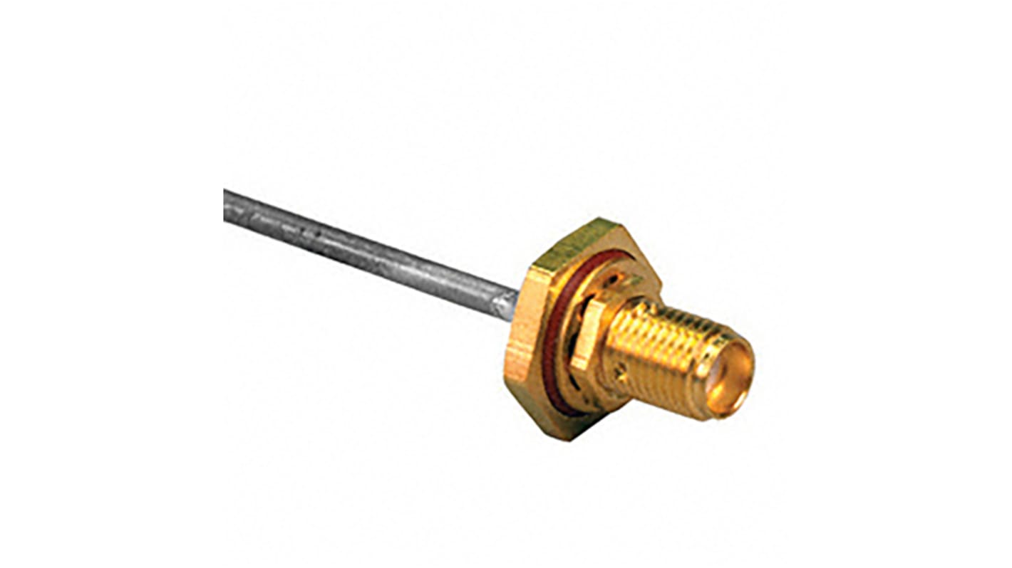 Cinch Connectors SMA Series, jack Panel Mount SMA Connector, 50Ω, Solder Termination, Straight Body