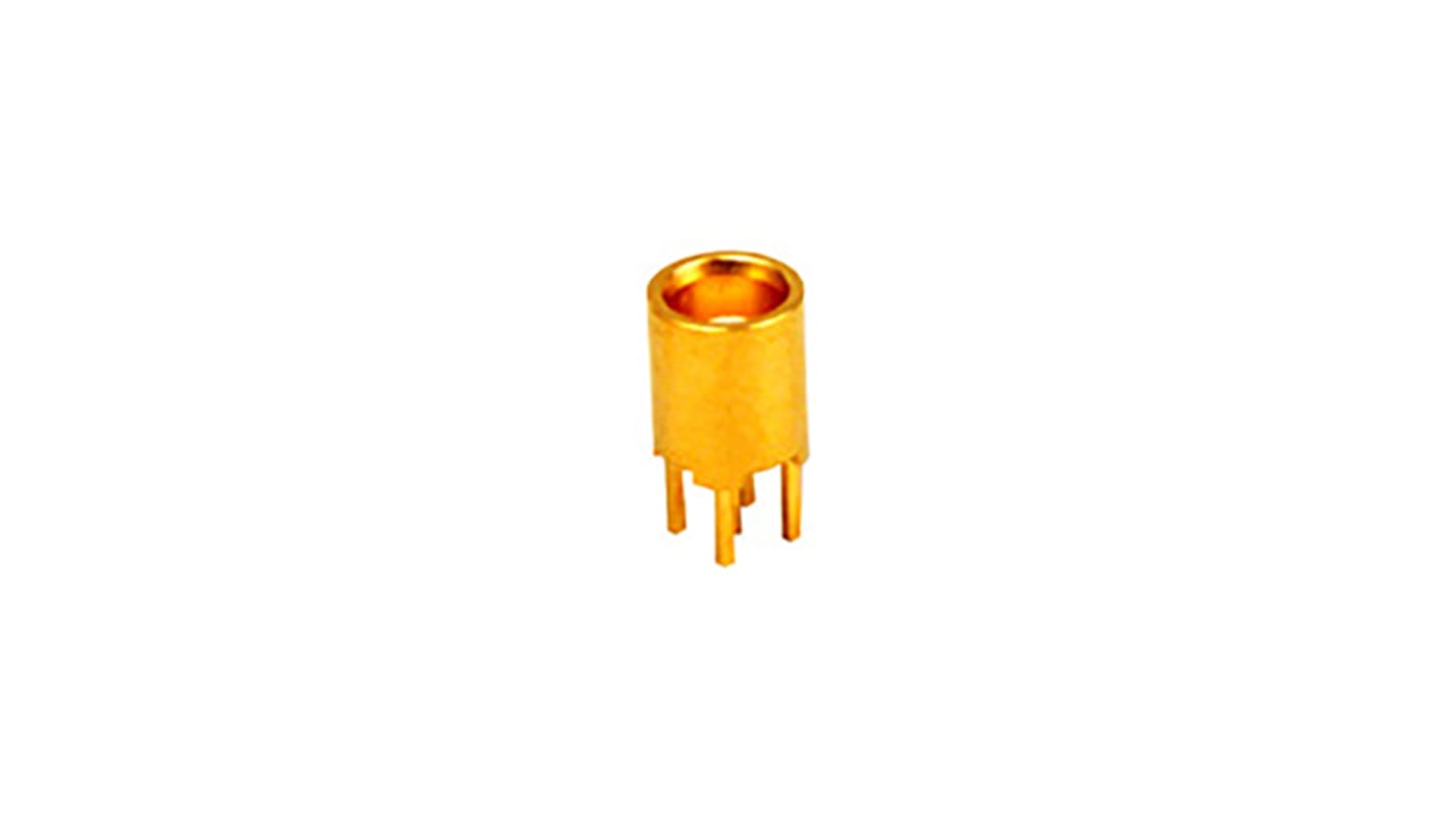 Cinch Connectors MCX Series, Jack PCB Mount MCX Connector, 50Ω, Solder Termination, Straight Body