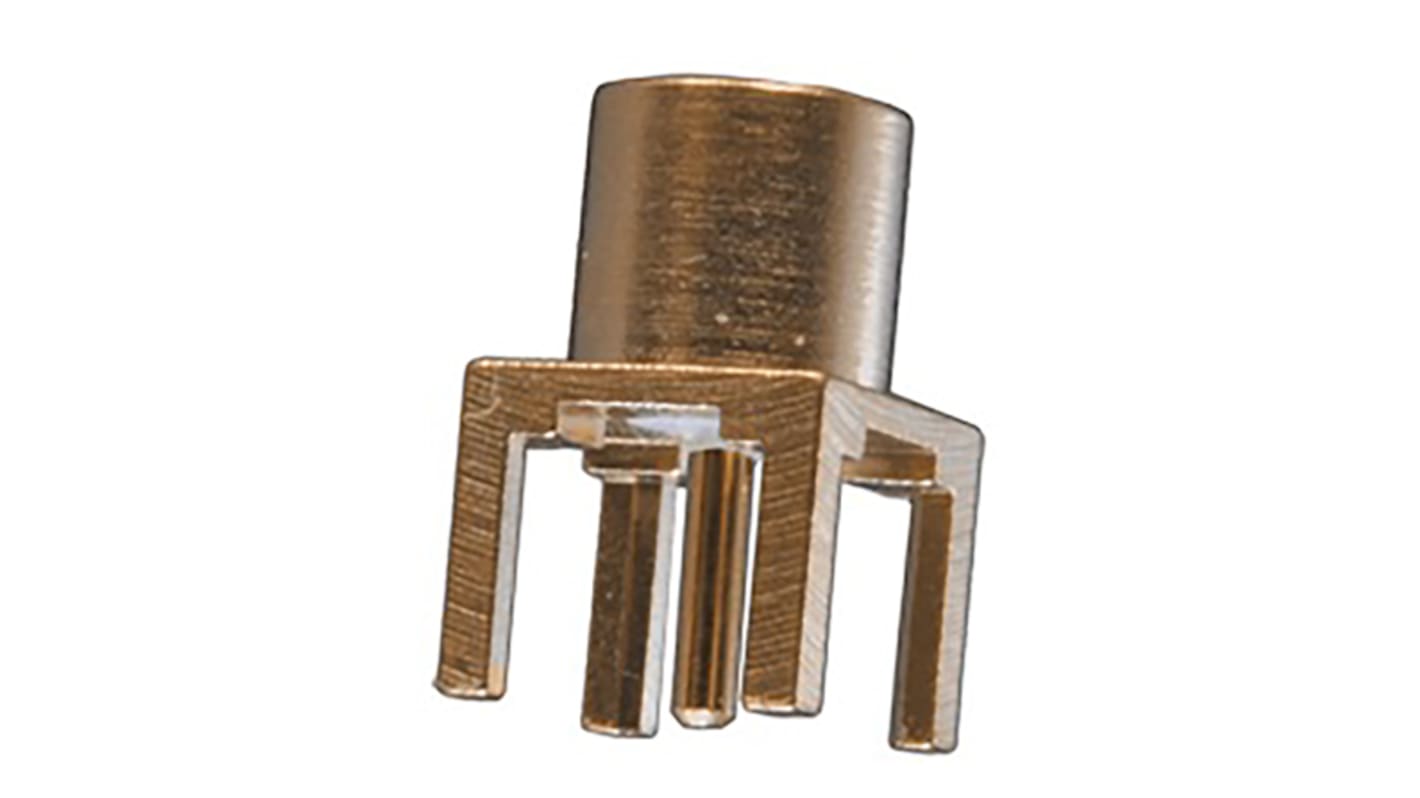 Cinch Connectors MCX Series, Plug PCB Mount MCX Connector, 50Ω, Solder Termination, Straight Body