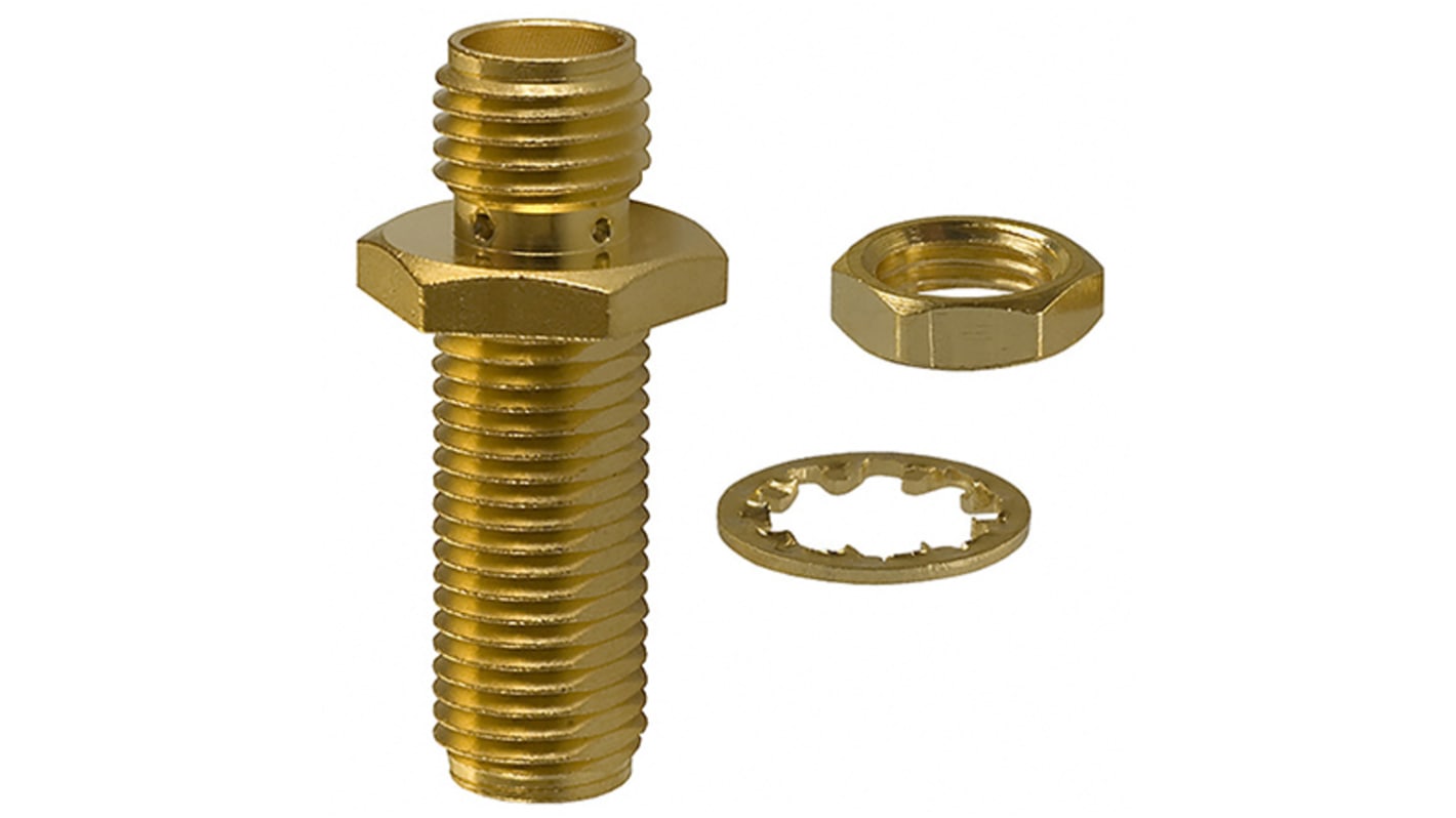 Cinch SMA Series, Jack Panel Mount SMA Connector, 50Ω, Straight Body