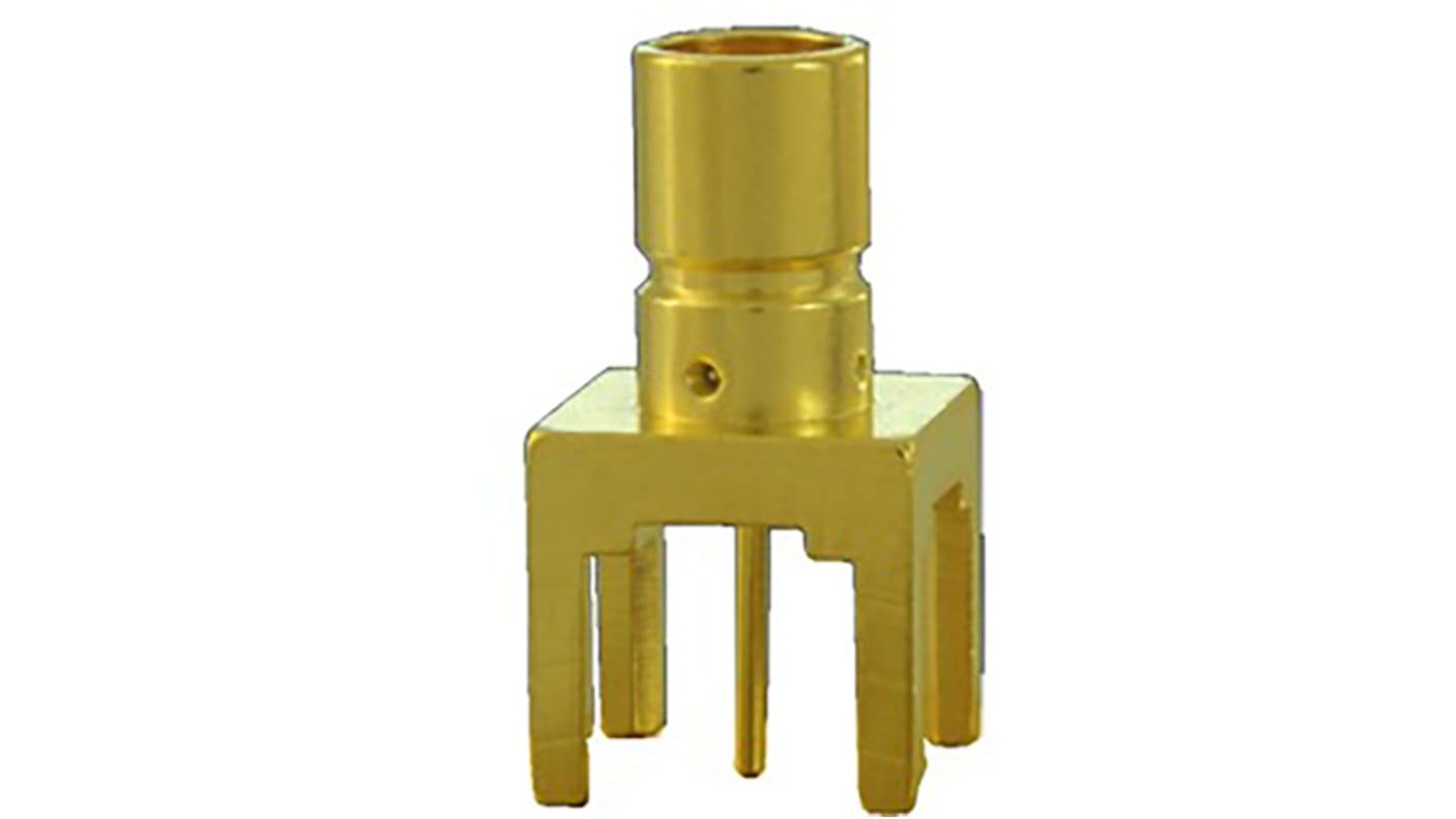 Cinch Connectors Mini-SMB Series, Jack PCB Mount SMB Connector, 75Ω, Solder Termination, Straight Body