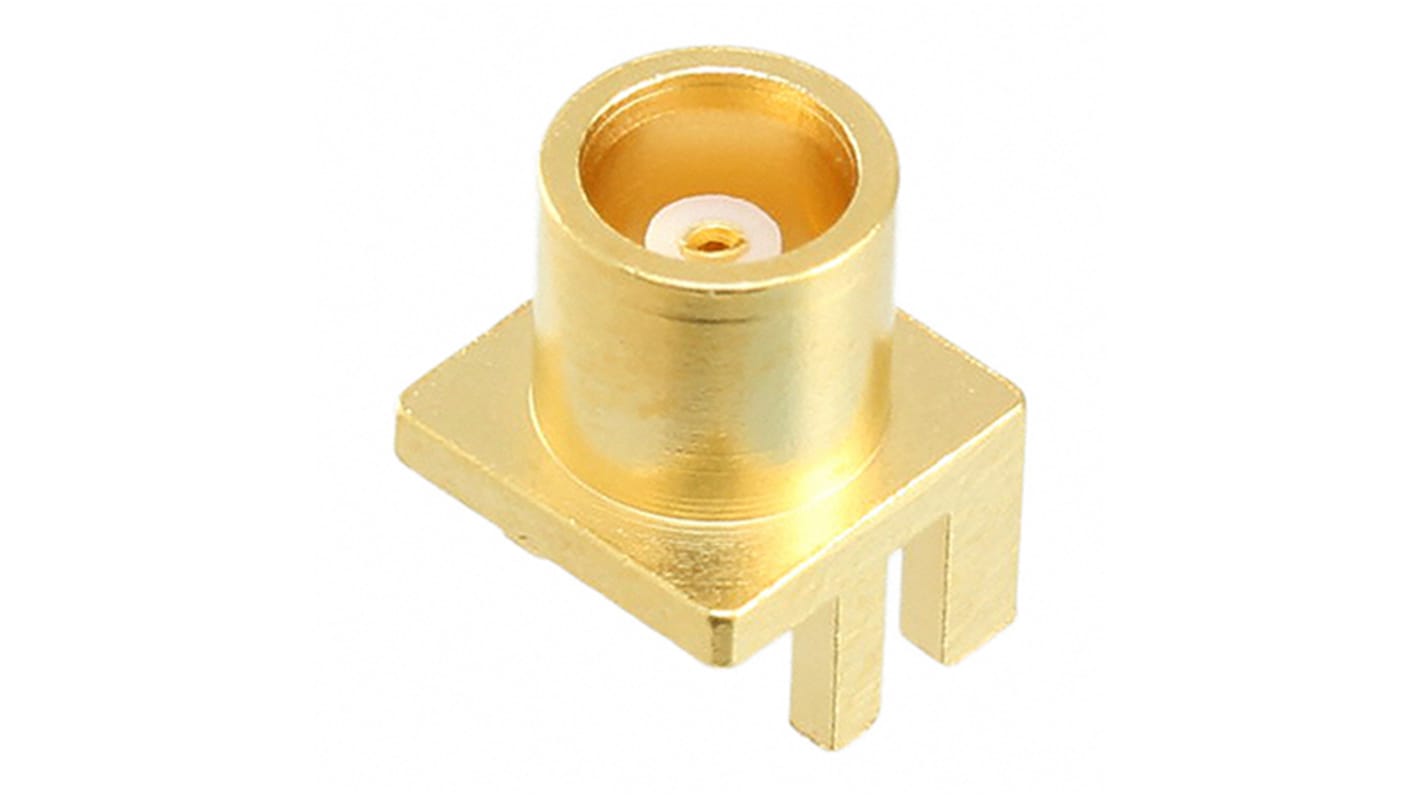 Cinch Connectors, Jack PCB Mount MCX Connector, 50Ω, Edge Mount Termination, Straight Body