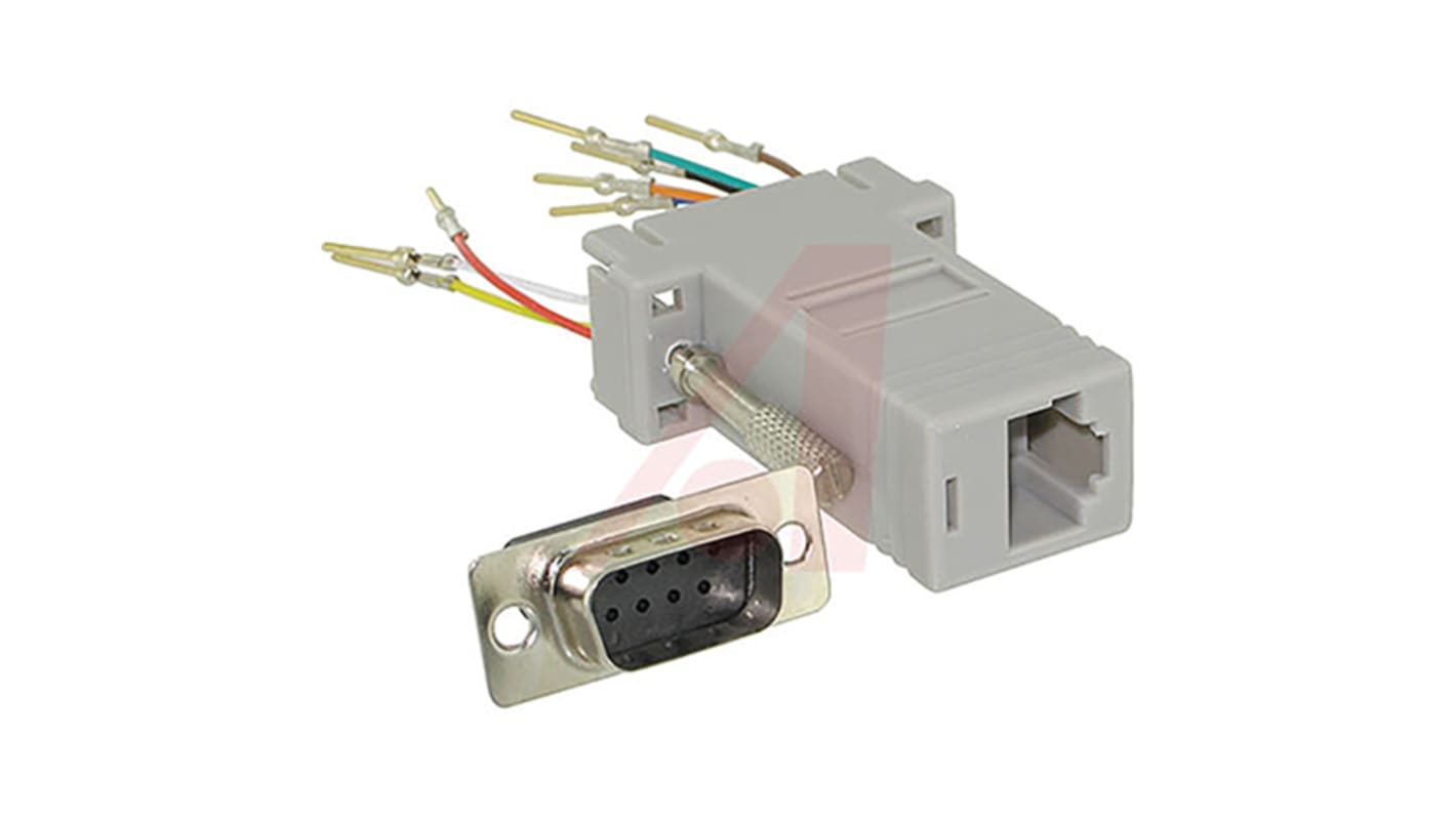 Cinch D Sub Adapter Male 9 Way D-Sub to Female RJ45