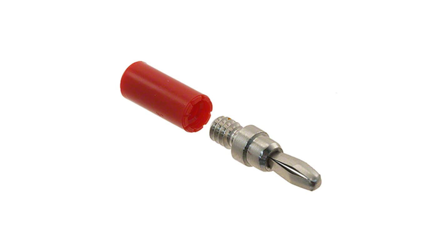 Cinch Connectors Red Male Banana Plug, Solder Termination, 10A, Nickel Plating