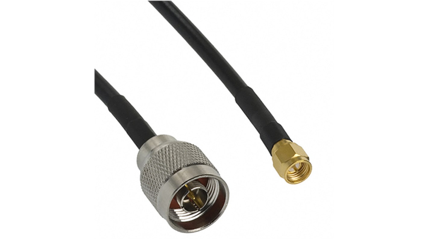 Cinch 415 Series Male SMA to Male N Type Coaxial Cable, 609.6mm, RG58 Coaxial, Terminated