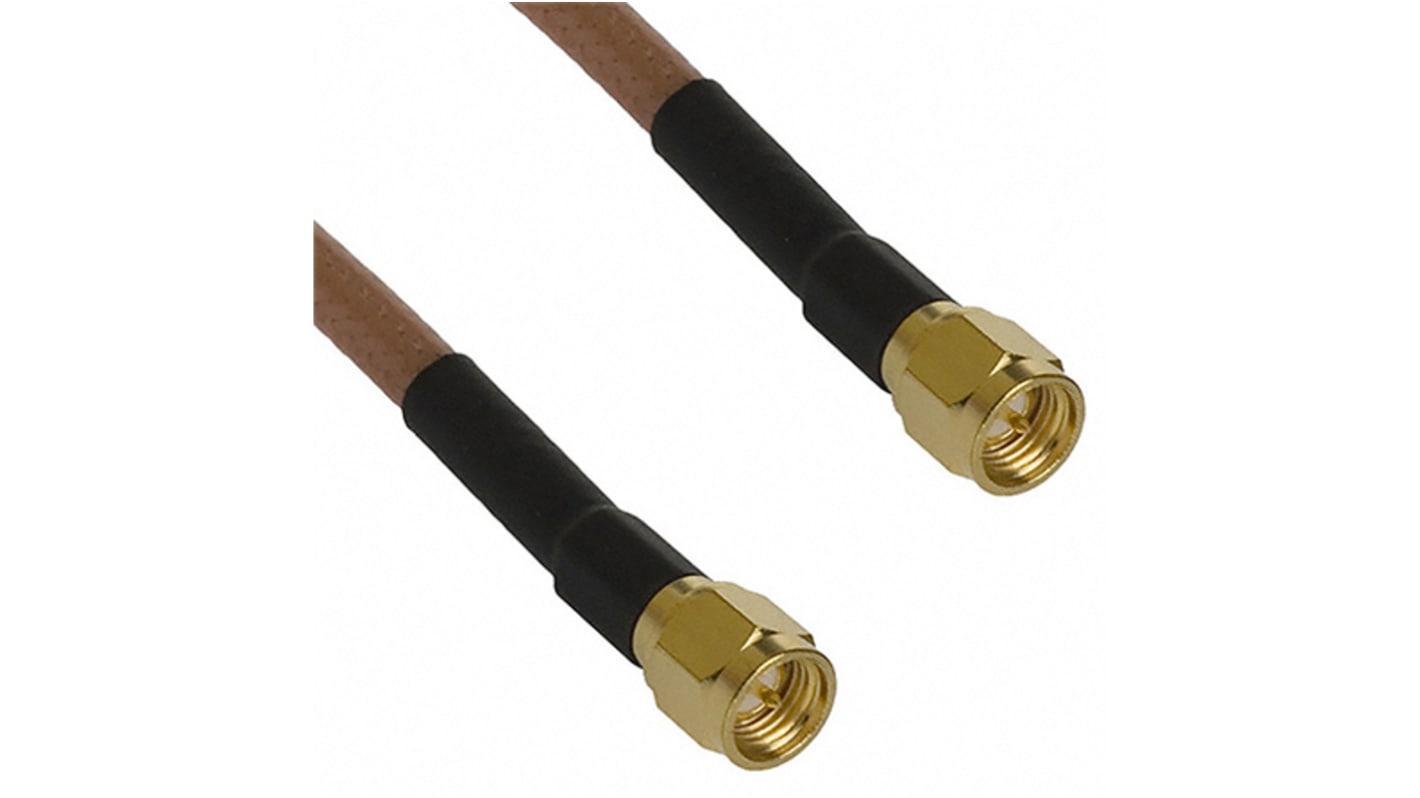 Cinch 415 Series Male SMA to Male SMA, 1.5m, RG142 Coaxial, Terminated50 Ω