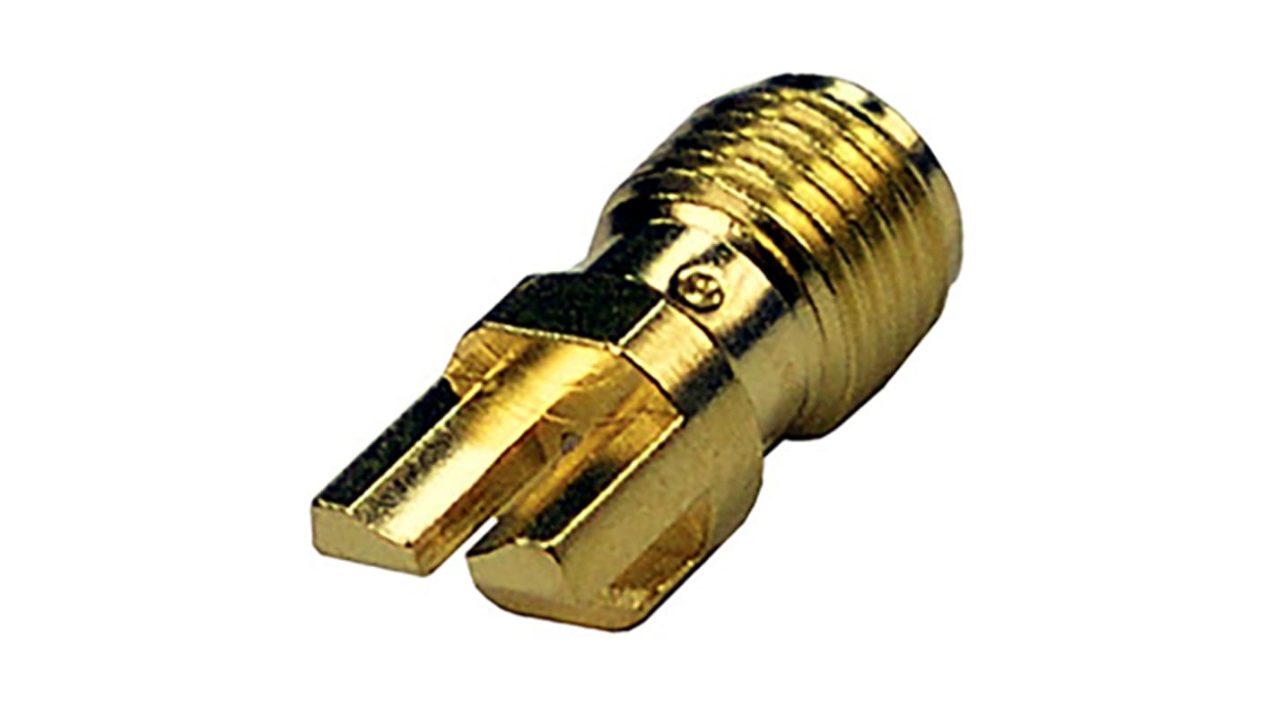 Cinch SMA HF Series, Jack Edge Mount SMA Connector, 50Ω, Solder Termination, Straight Body