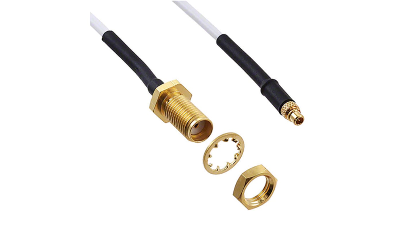 Cinch 415 Series Male MMCX to Female SMA, 304.8mm, RG178 Coaxial, Terminated50 Ω