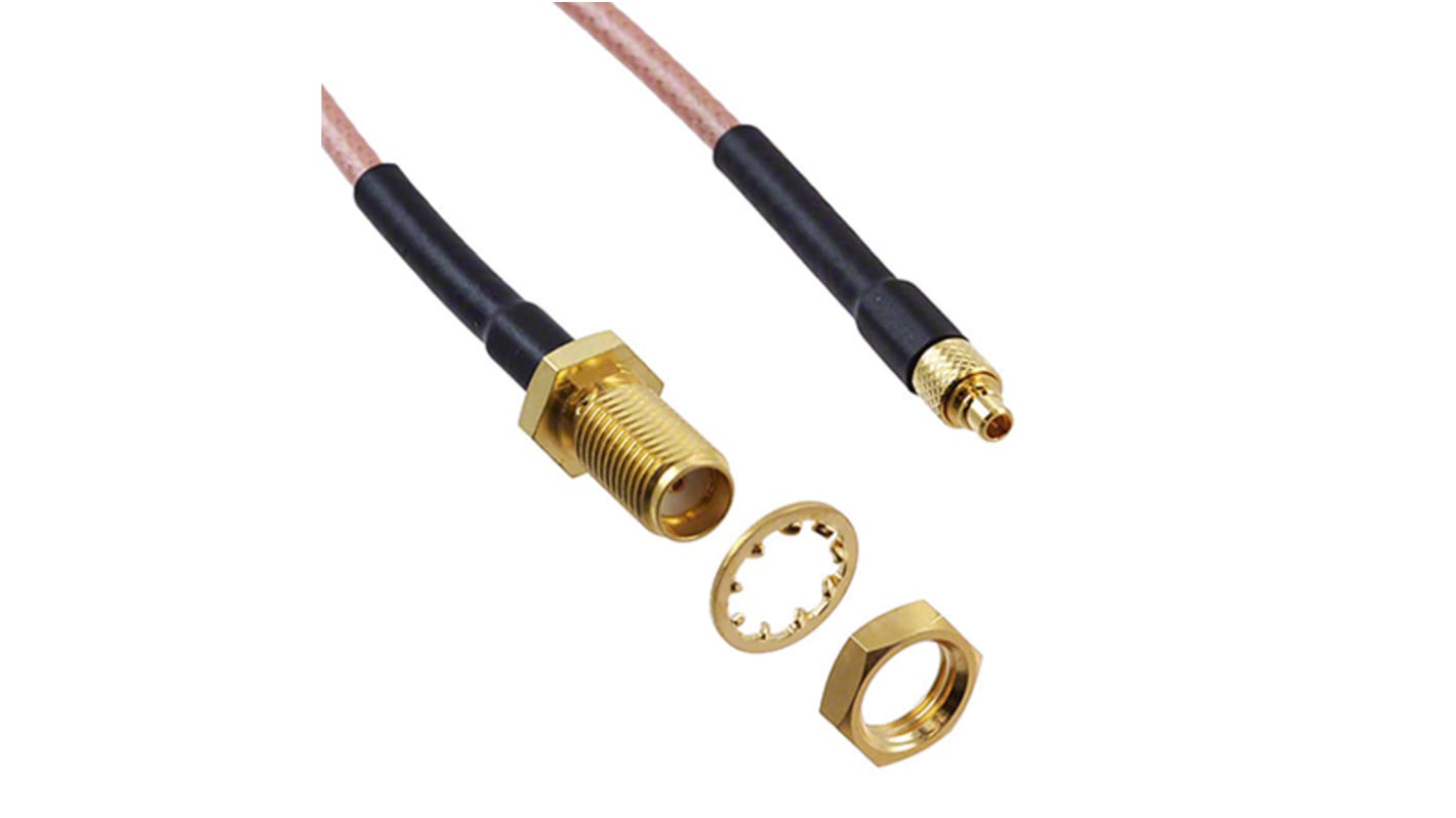 Cinch 415 Series Male MMCX to Female SMA, 609.6mm, RG316 Coaxial, Terminated50 Ω