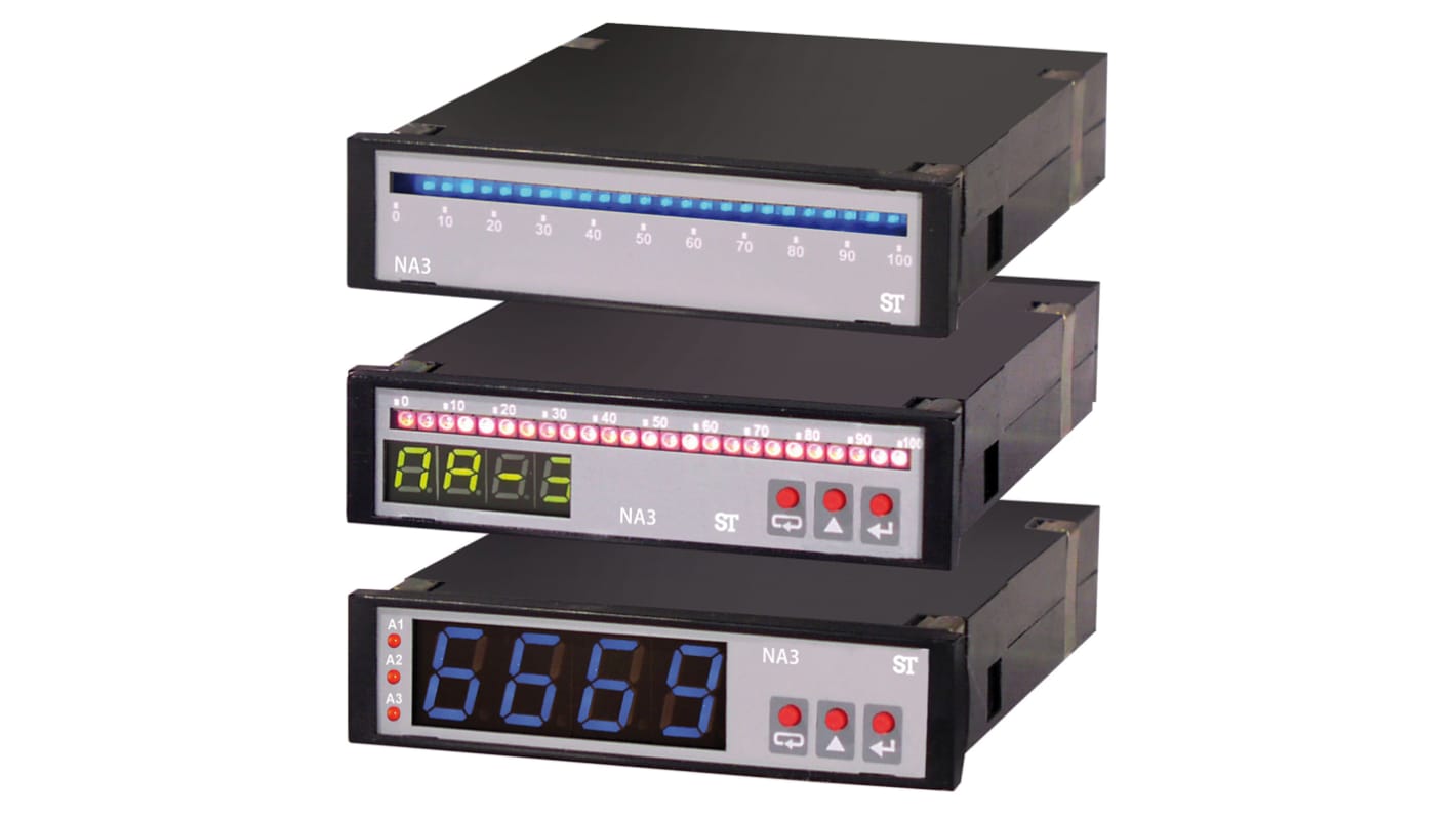 Analizador de red multifunción de panel Sifam Tinsley NA3, con display LED, para Corriente, Resistencia, Temperatura,