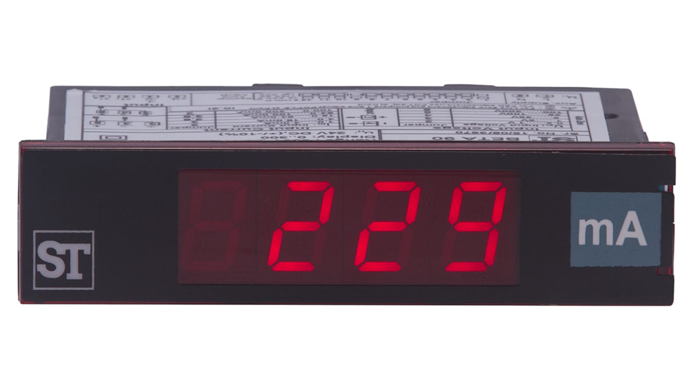 Sifam Tinsley デジタルパネルメータ, 7セグメントディスプレイ, 4, BT90-C030460000000