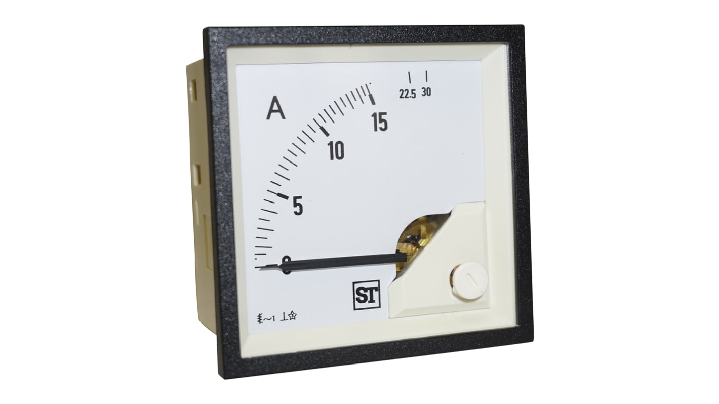 Sifam Tinsley Sigma Analogue Panel Ammeter 15A AC, 68mm x 68mm Moving Iron