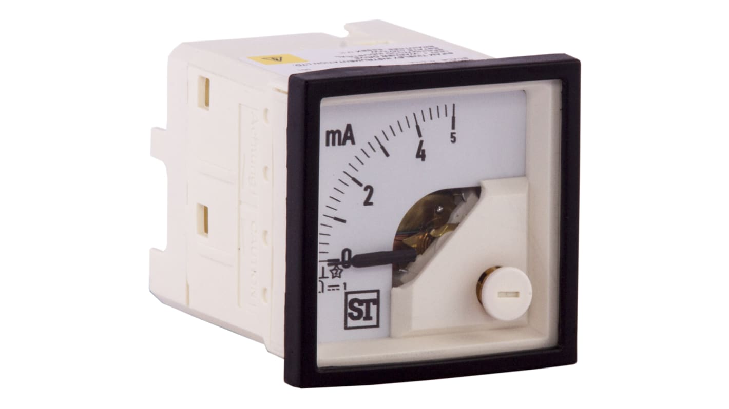 Sifam Tinsley Sigma Analogue Panel Ammeter 5mA DC, 48mm x 48mm Moving Coil