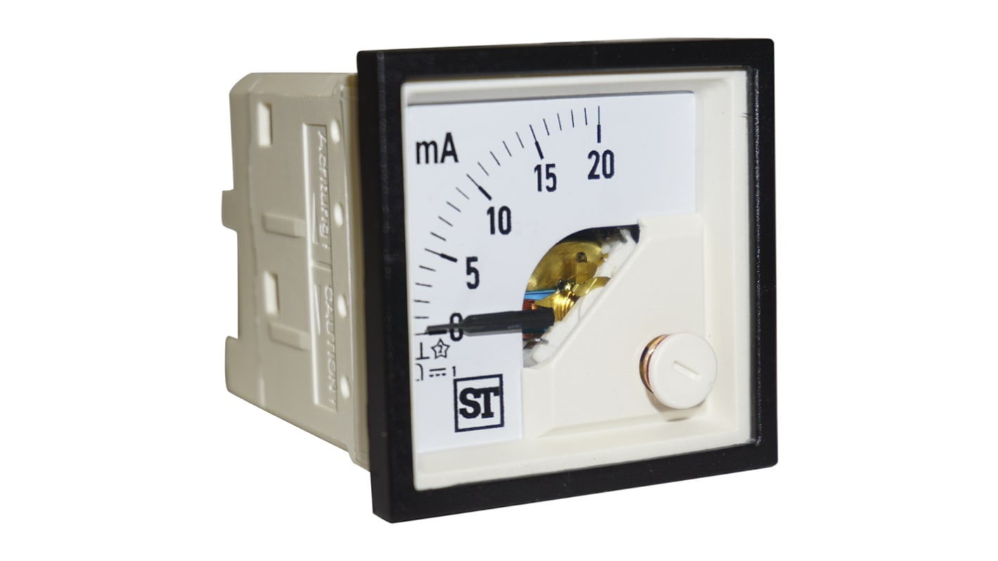 Sifam Tinsley Sigma Analogue Panel Ammeter 20mA DC, 48mm x 48mm Moving Coil