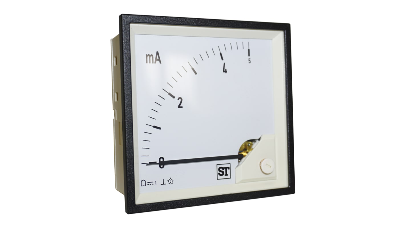Sifam Tinsley Sigma Analogue Panel Ammeter 10mA DC, 92mm x 92mm Moving Coil