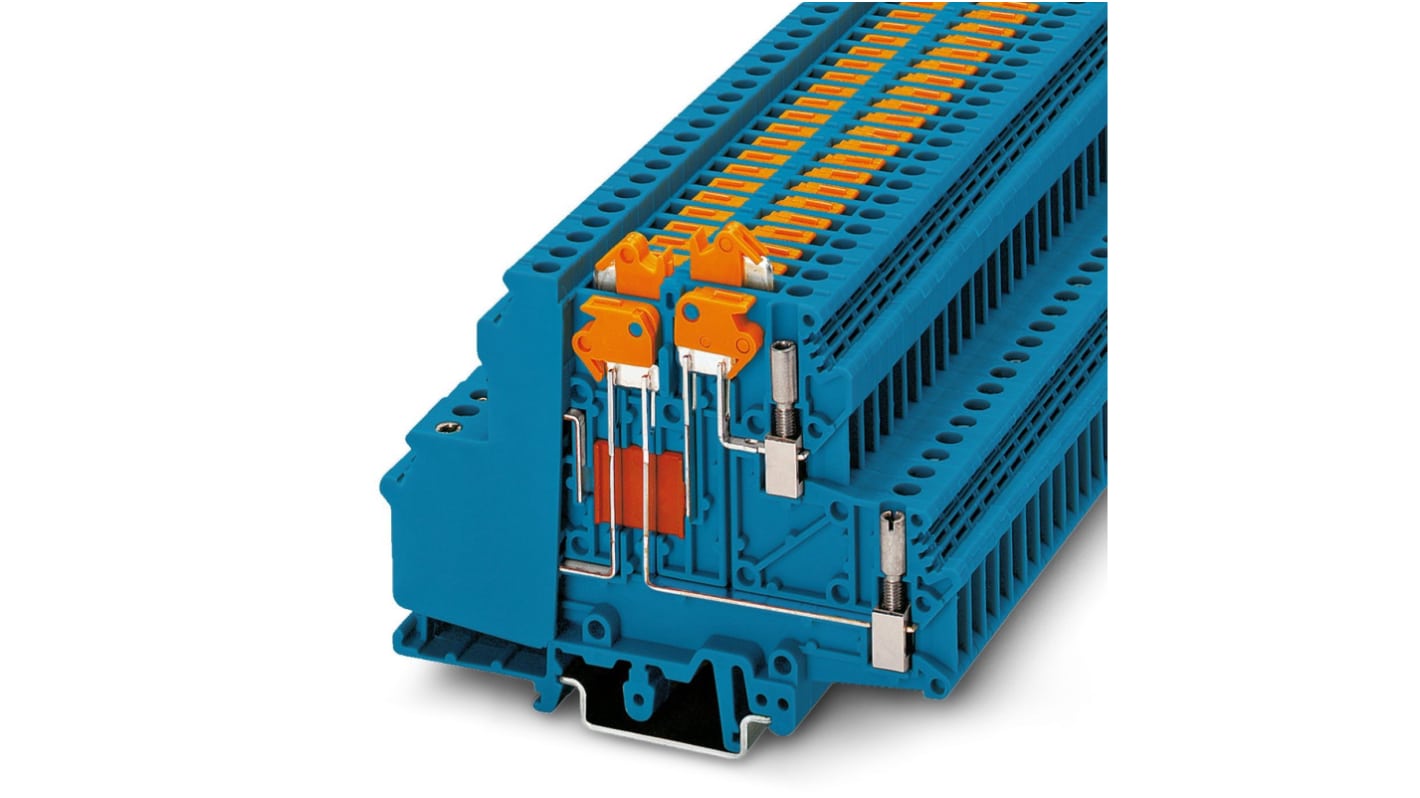 Phoenix Contact 3101113 UDMTK 5-P/P BU Series Blue, 0.2 → 4mm², Double-Level, Screw Termination