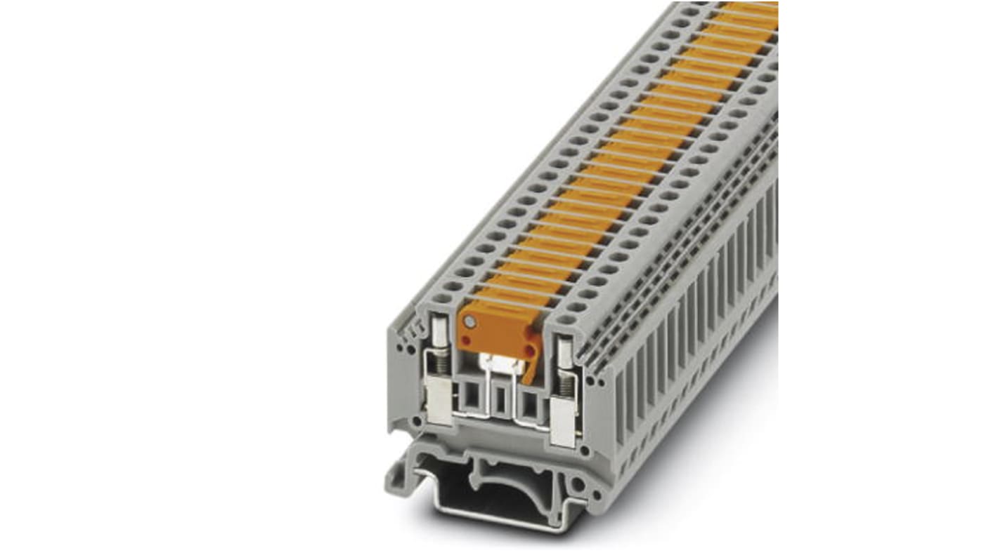 Phoenix Contact 3104107 MTK-P/P MIT SPERRE Series Grey, 0.2 → 4mm², Single-Level, Screw Termination