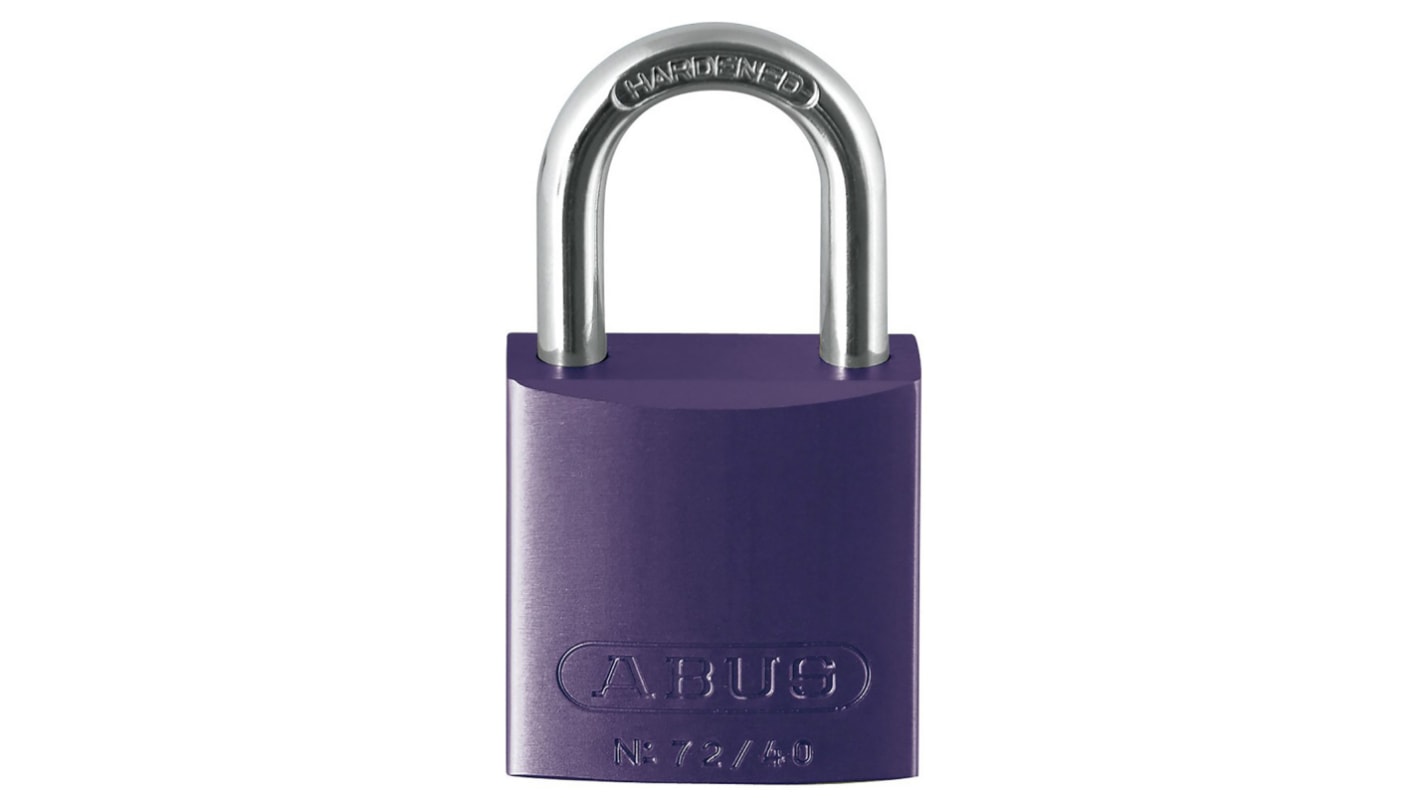 Candado de Aluminio, acero ABUS , Ø de grillete 6.5mm, color Violeta, para Interior, exterior