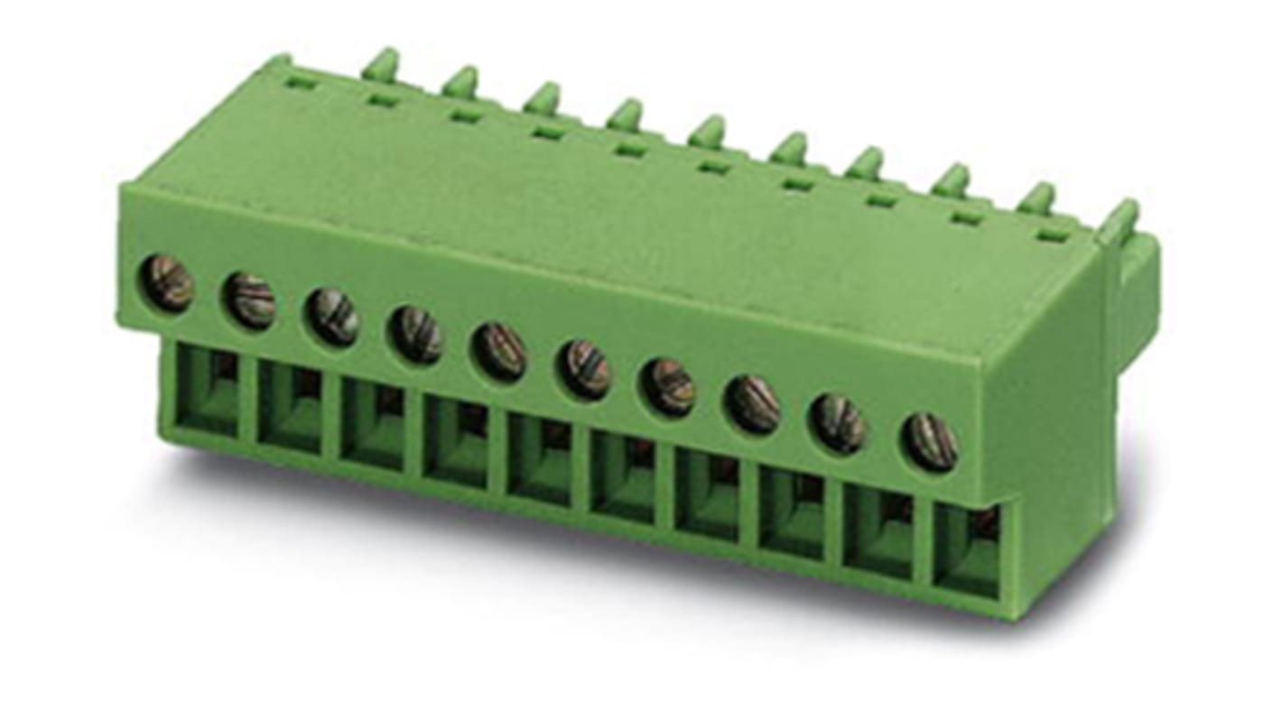 Phoenix Contact 3.81mm Pitch 18 Way Pluggable Terminal Block, Plug, Cable Mount, Screw Termination