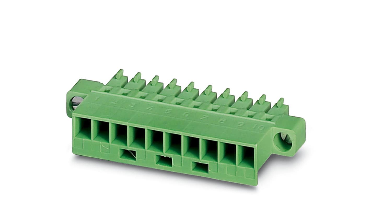 Phoenix Contact, 3.81mm Pitch, MCC 1/ 9-STZF-3.81, 9 Way, , Pluggable Terminal Block, Plug, Cable Mount, Screw