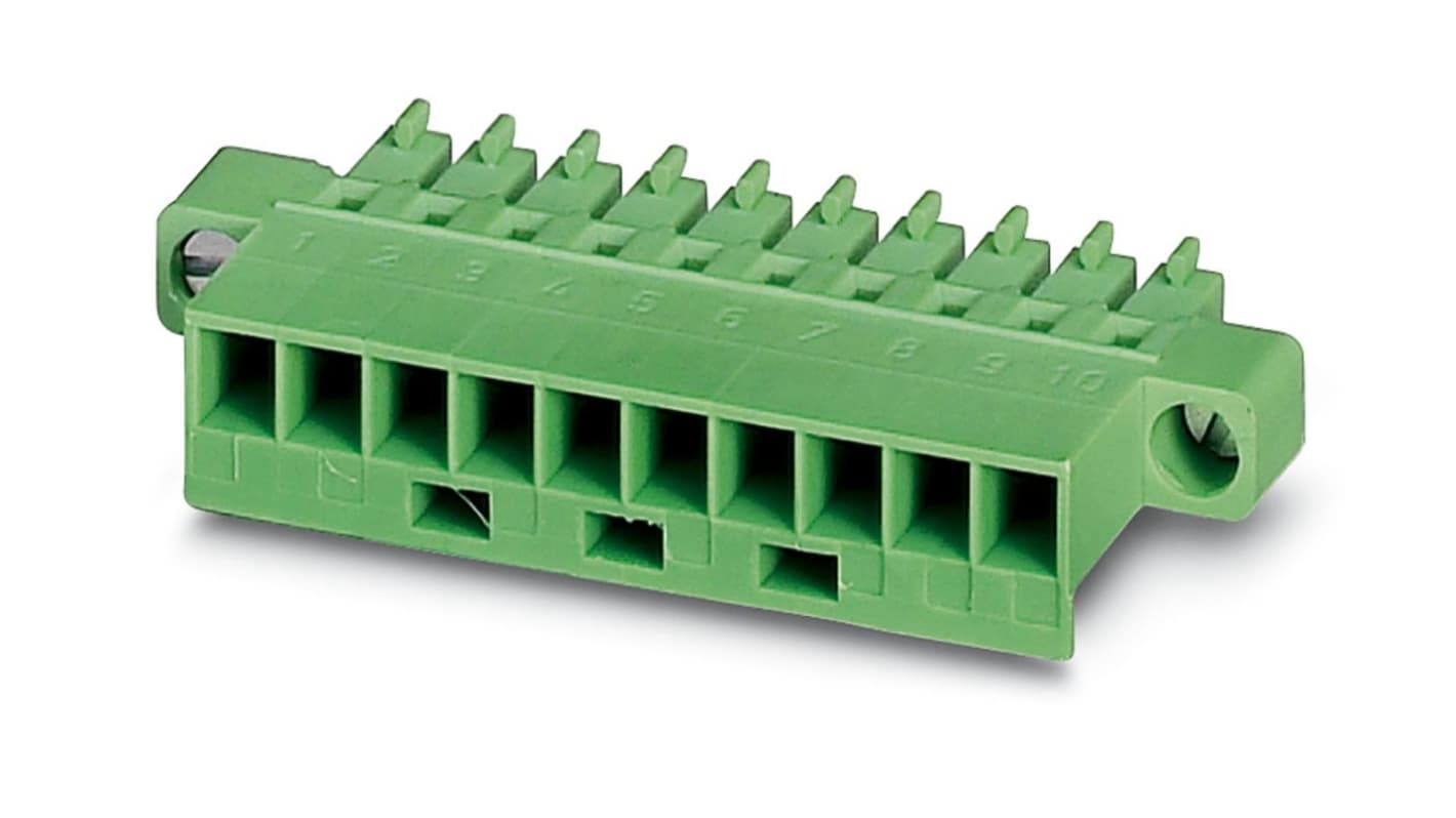 Phoenix Contact, 3.81mm Pitch, MCC 1/11-STZF-3.81, 11 Way, , Pluggable Terminal Block, Plug, Cable Mount, Screw