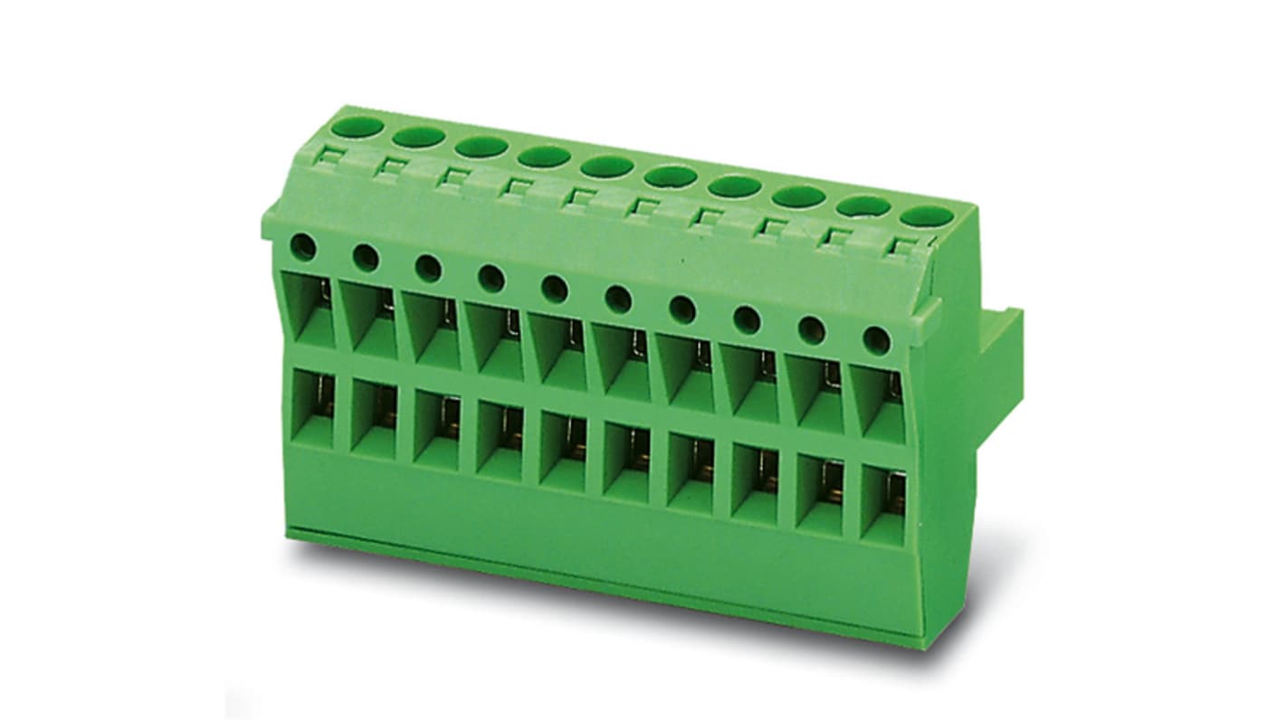 Phoenix Contact, 5.08mm Pitch, TMSTBP 2.5/ 5-ST-5.08, 5 Way, Pluggable Terminal Block, Plug, Screw Termination, 1853049